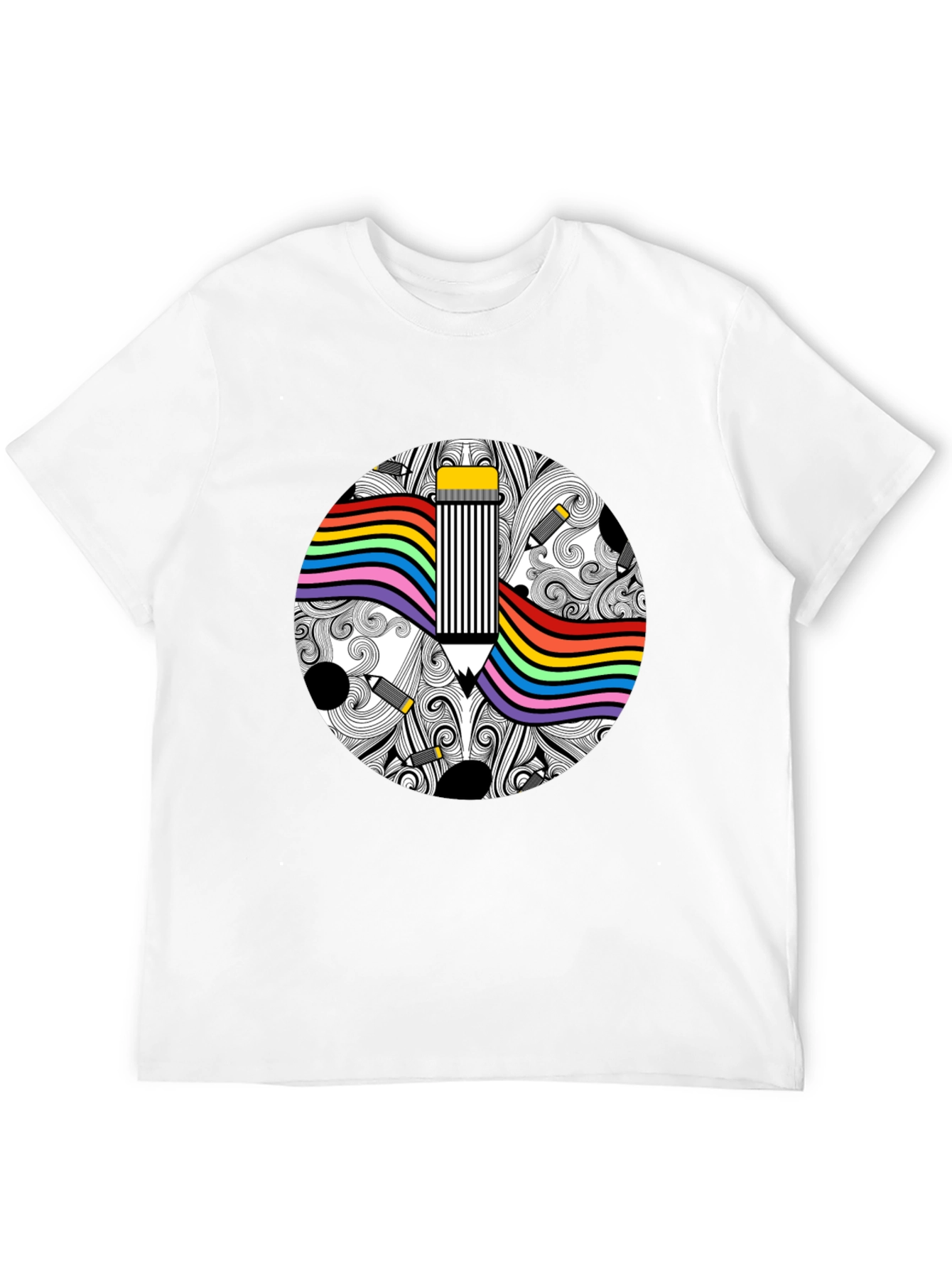 Rainbow Pride Pencil Graphic Tee - Unisex