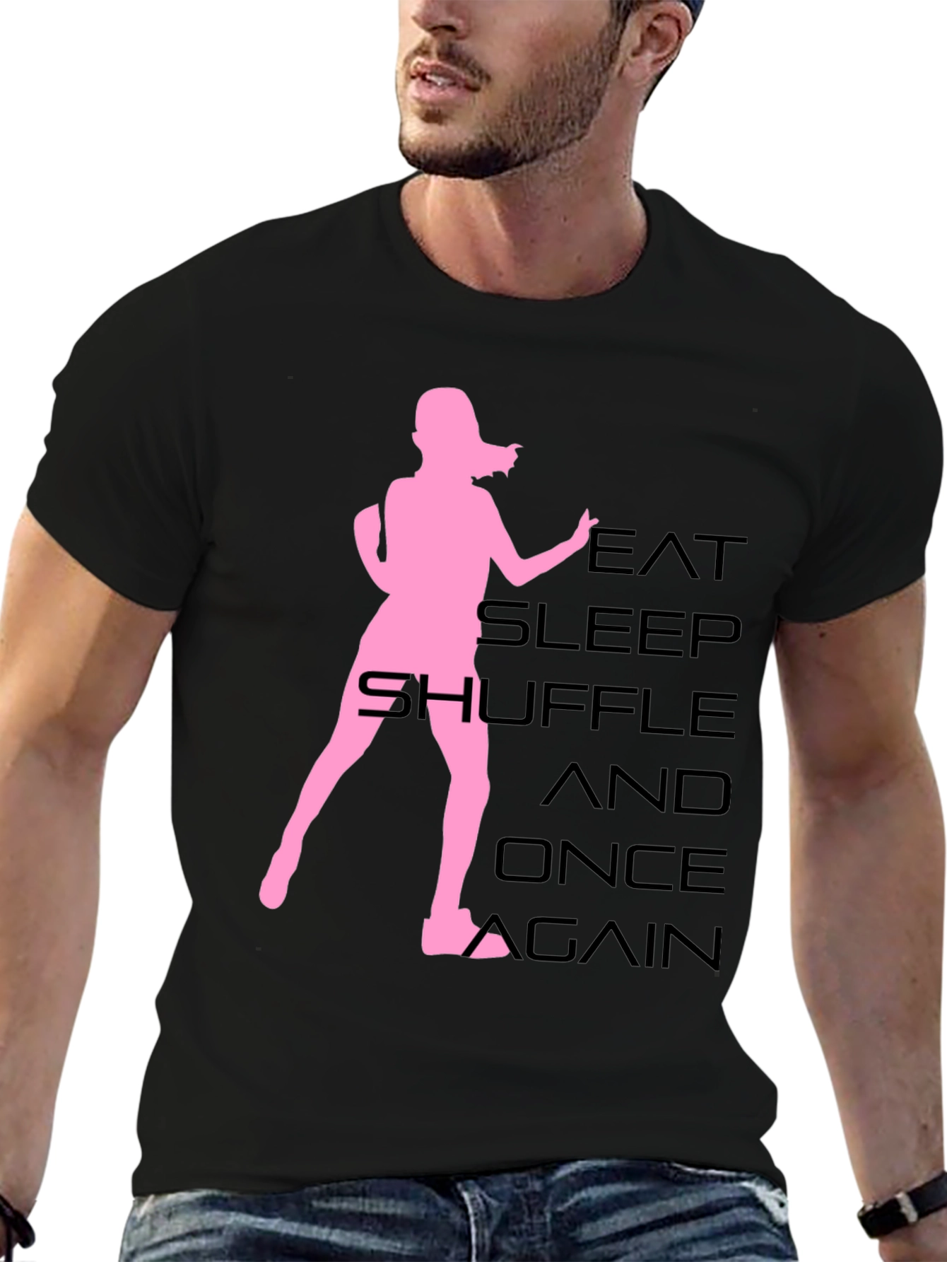 Eat Sleep Shuffle Black T-Shirt