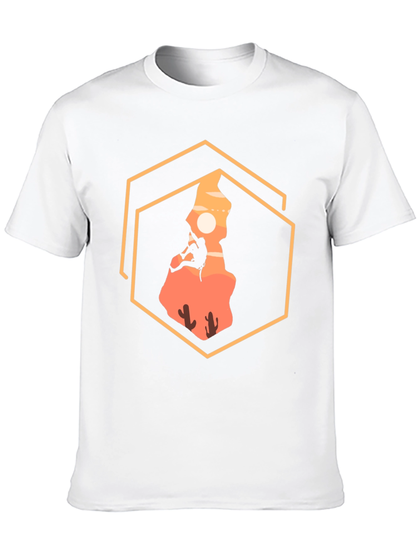 Climbing Desert Graphic Tee - Black Cotton