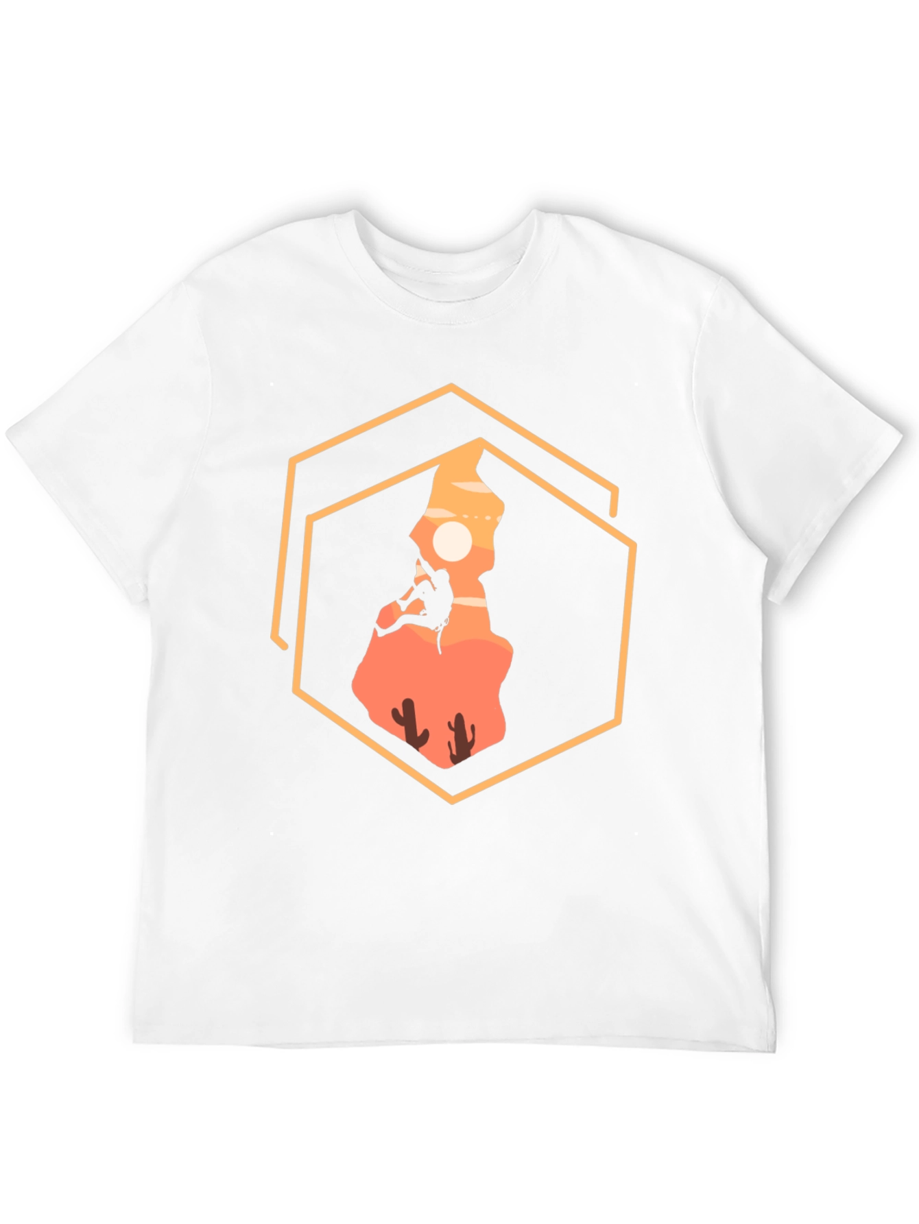 Climbing Desert Graphic Tee - Black Cotton