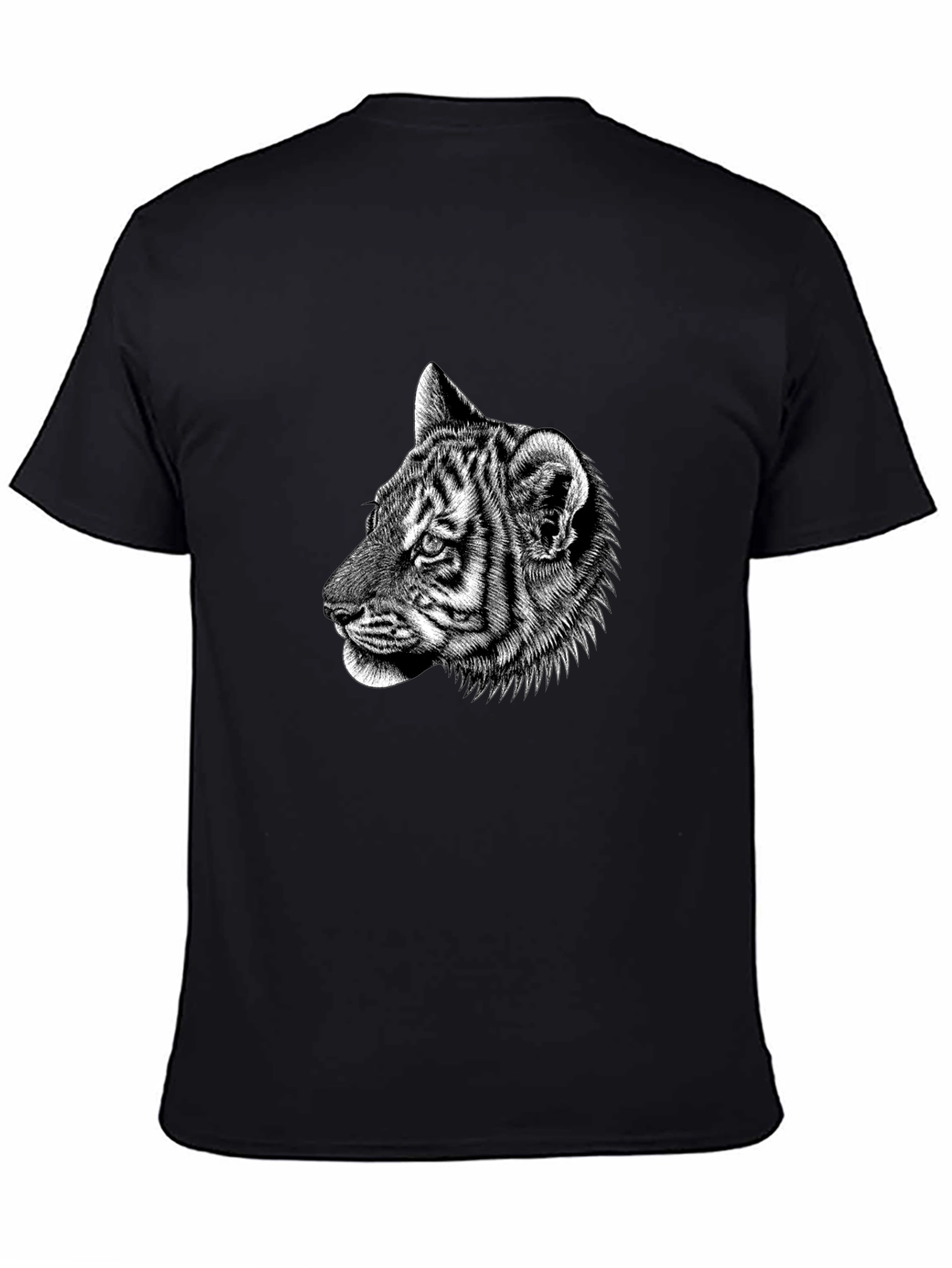 Tiger Graphic Black T-Shirt - Animal Lover Tee
