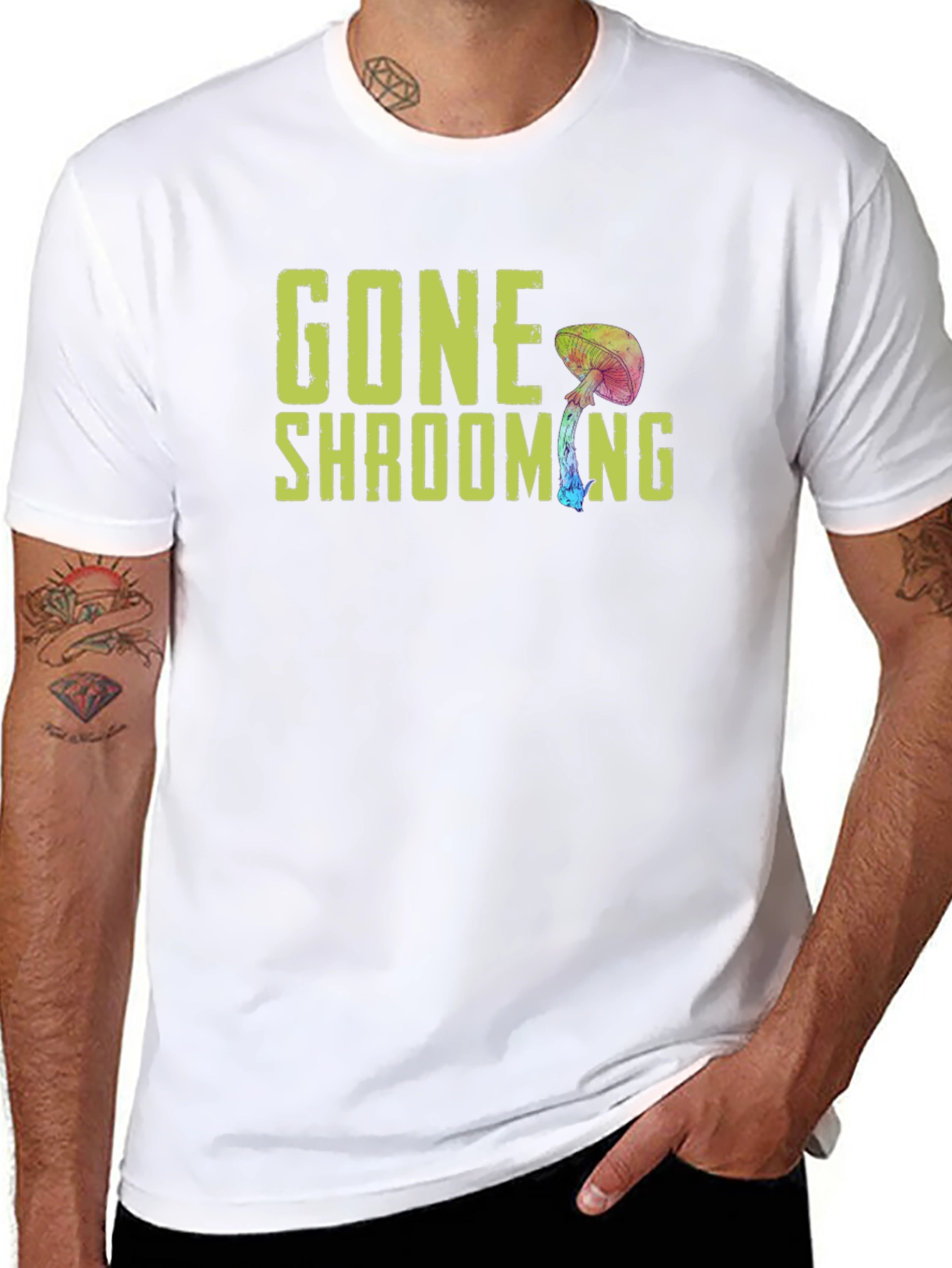 Gone Shrooming Graphic Tee - Funny Mushroom Shirt