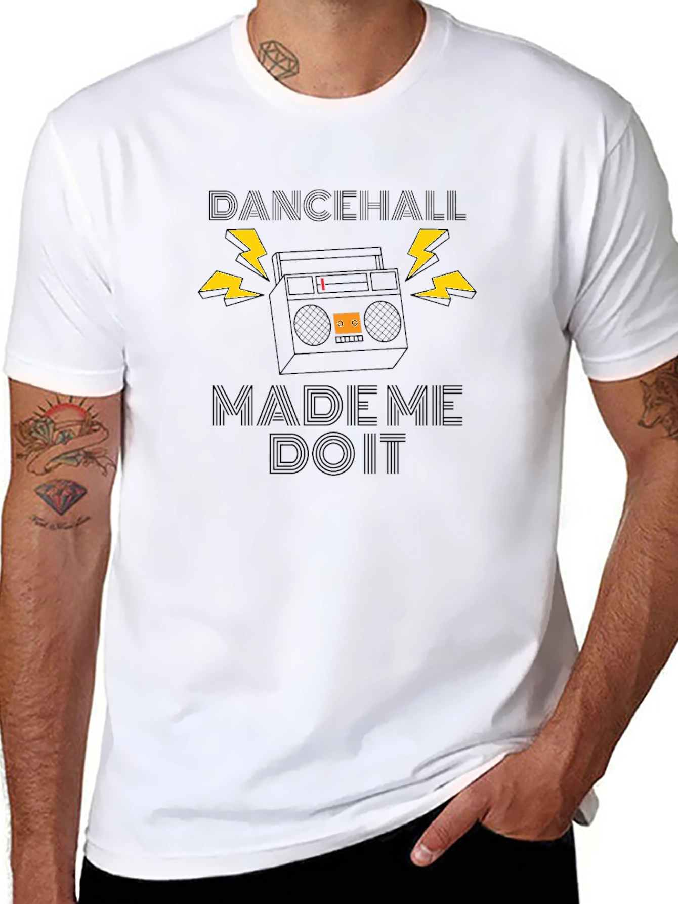 Dancehall Made Me Do It Black T-Shirt