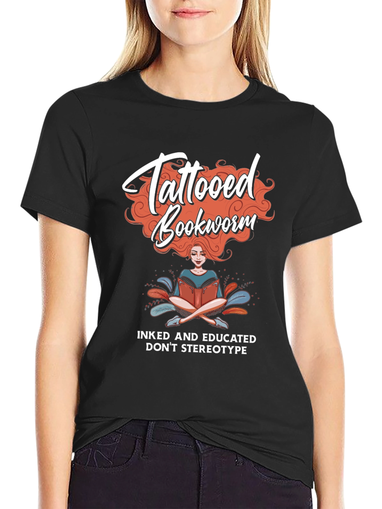 Tattooed Bookworm Graphic Tee - Inked & Educated