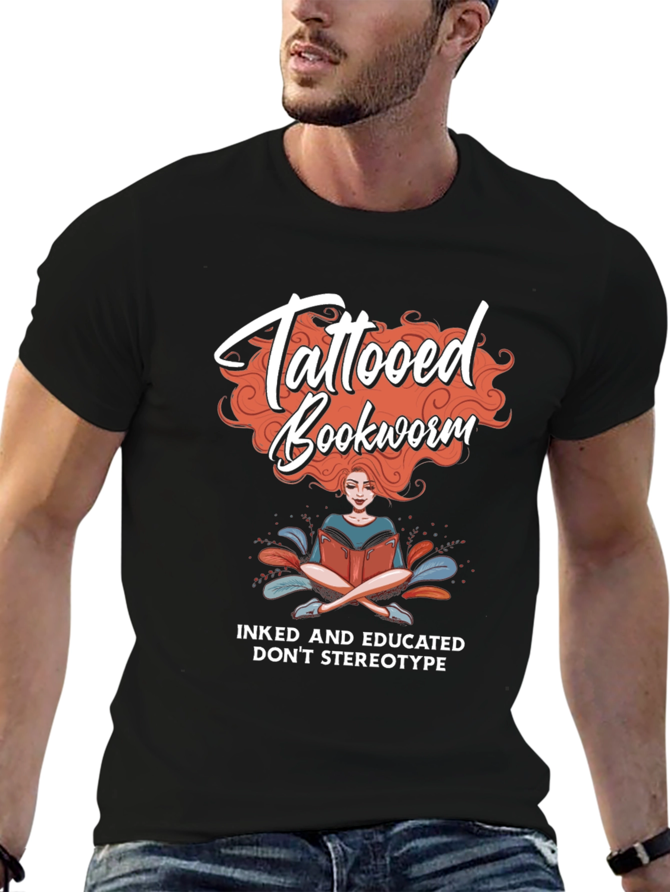 Tattooed Bookworm Graphic Tee - Inked & Educated