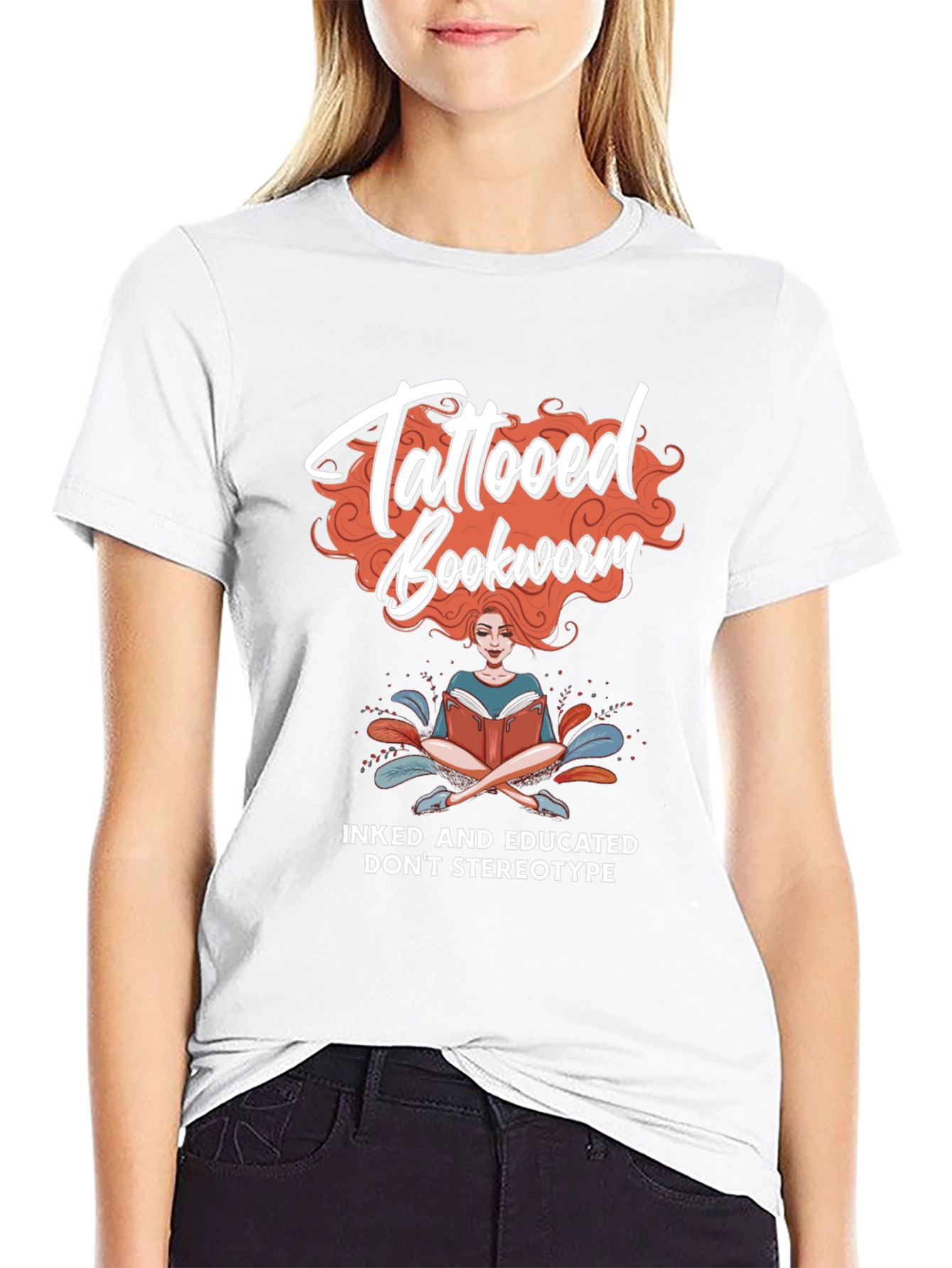 Tattooed Bookworm Graphic Tee - Inked & Educated