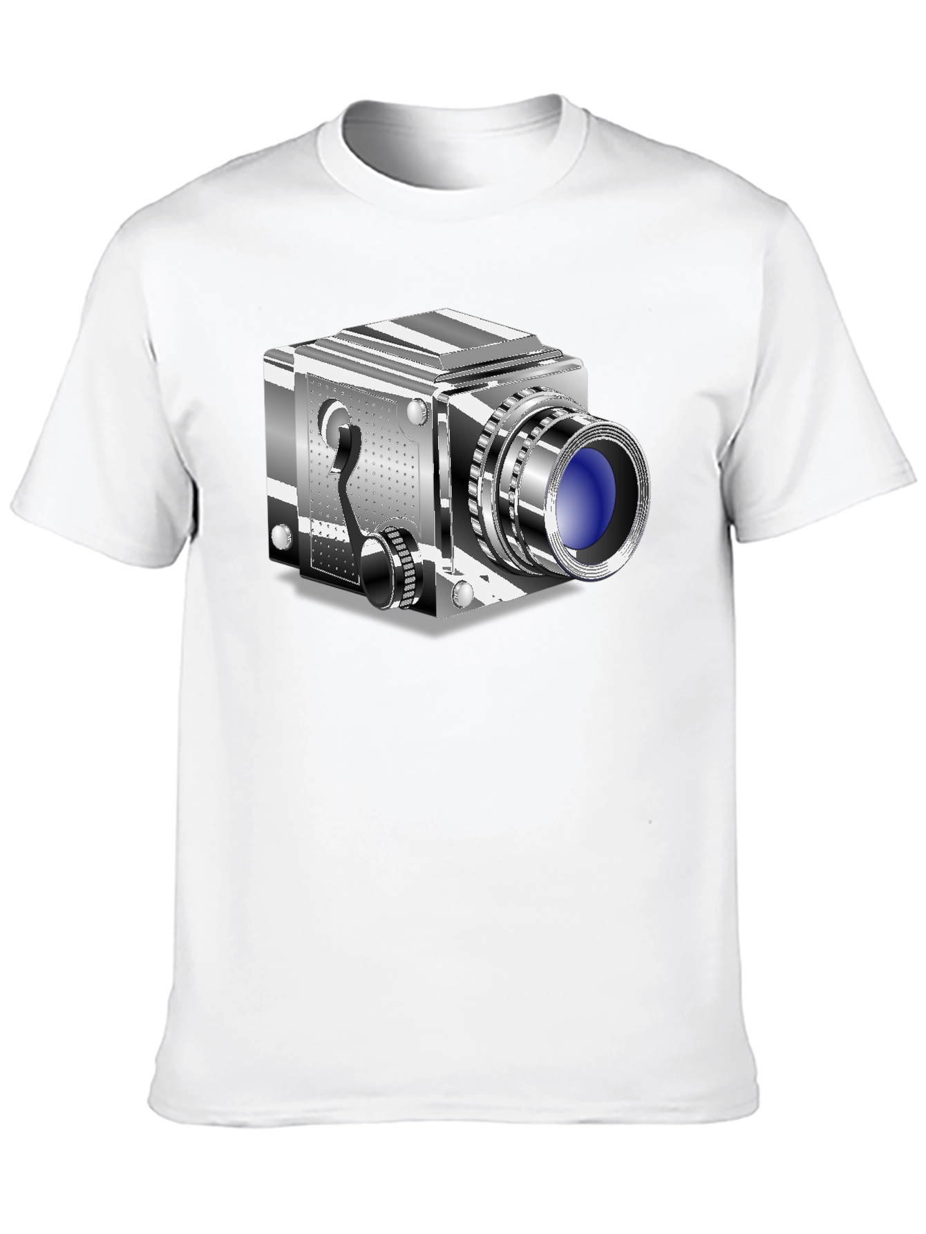 Retro Camera Graphic Tee - Cool Black T-Shirt