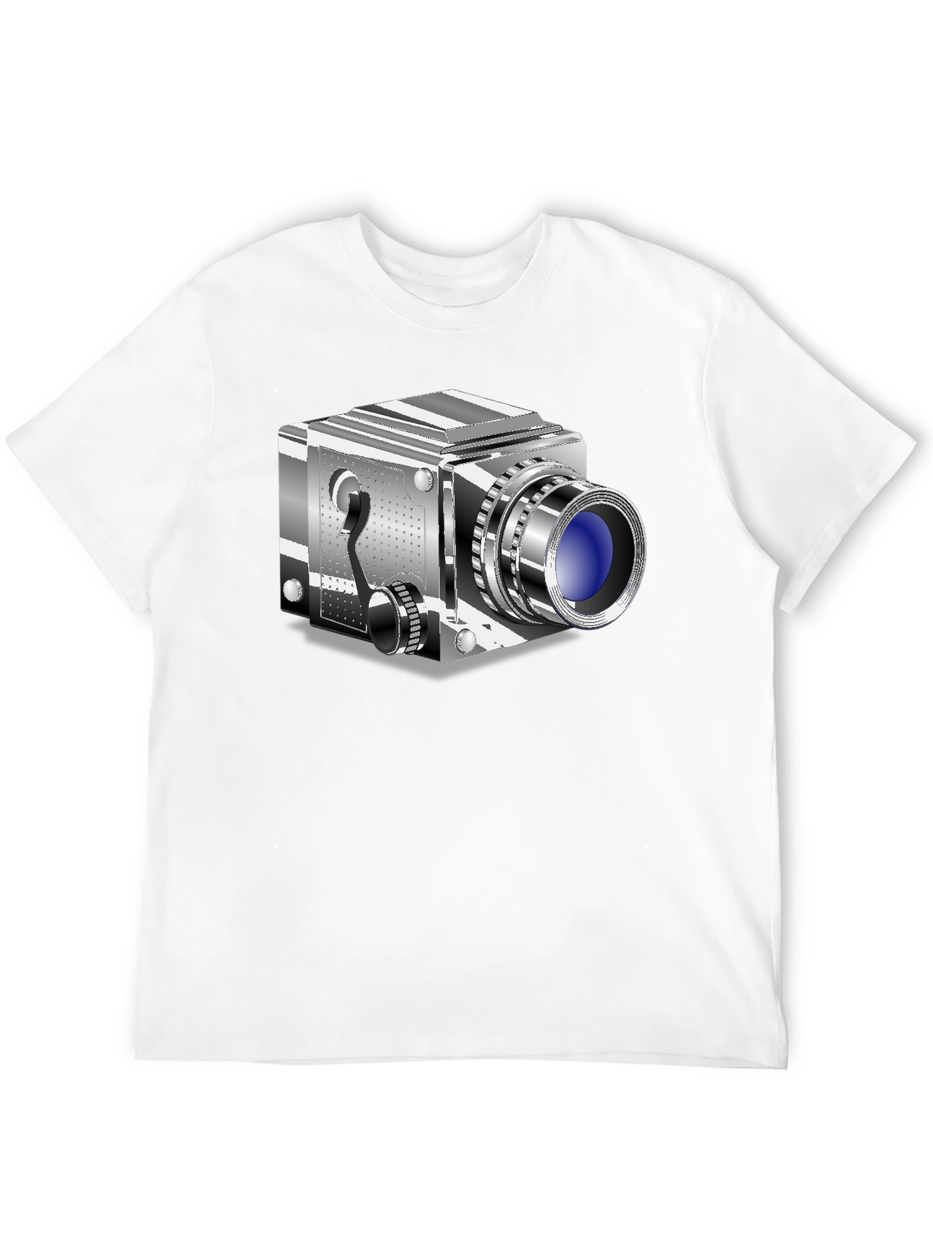 Retro Camera Graphic Tee - Cool Black T-Shirt