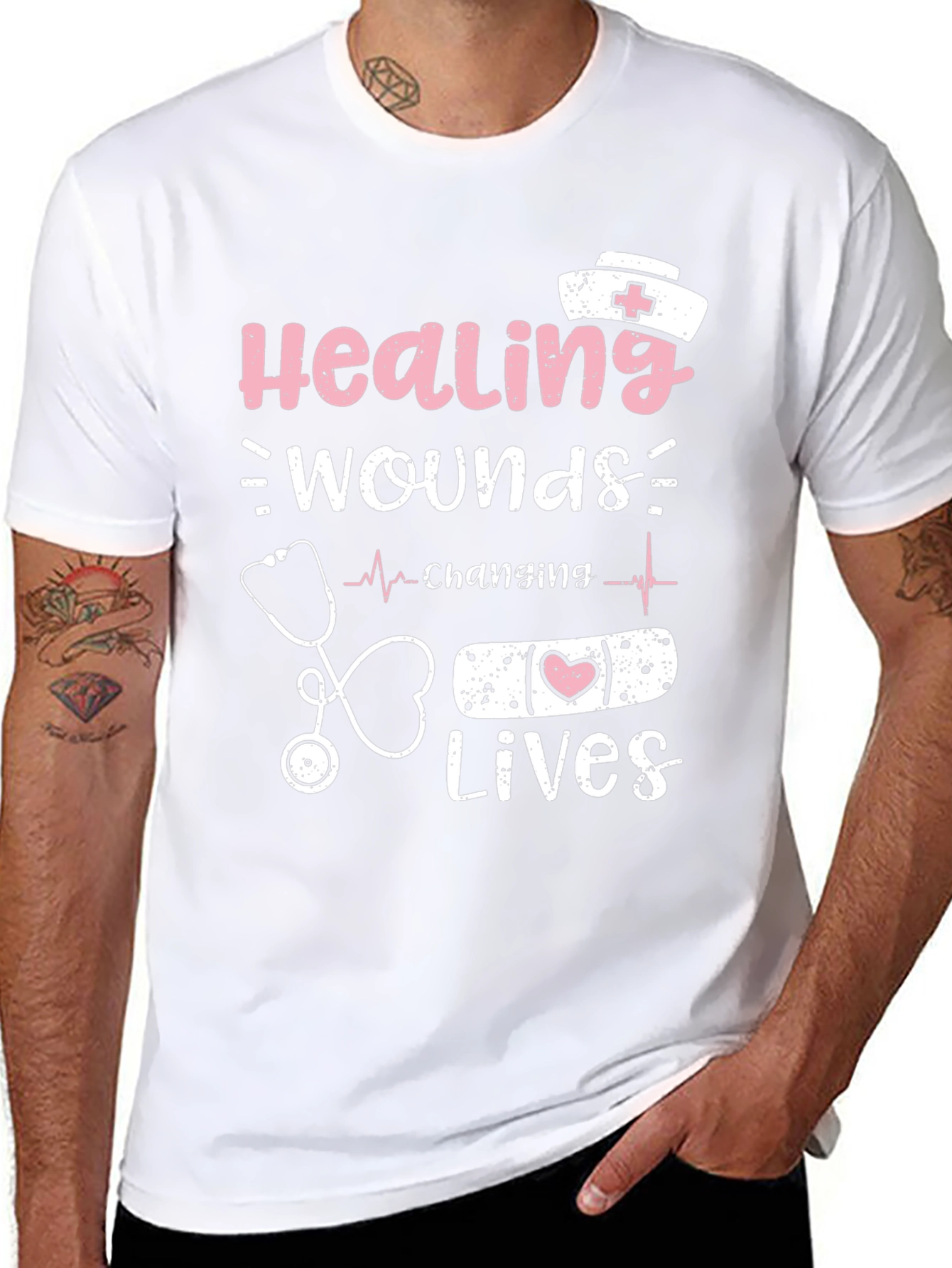 Healing Wounds Changing Lives Nurse T-Shirt