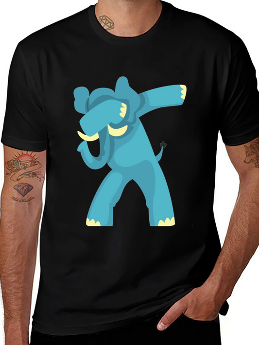 Dabbing Elephant Graphic Tee - Black