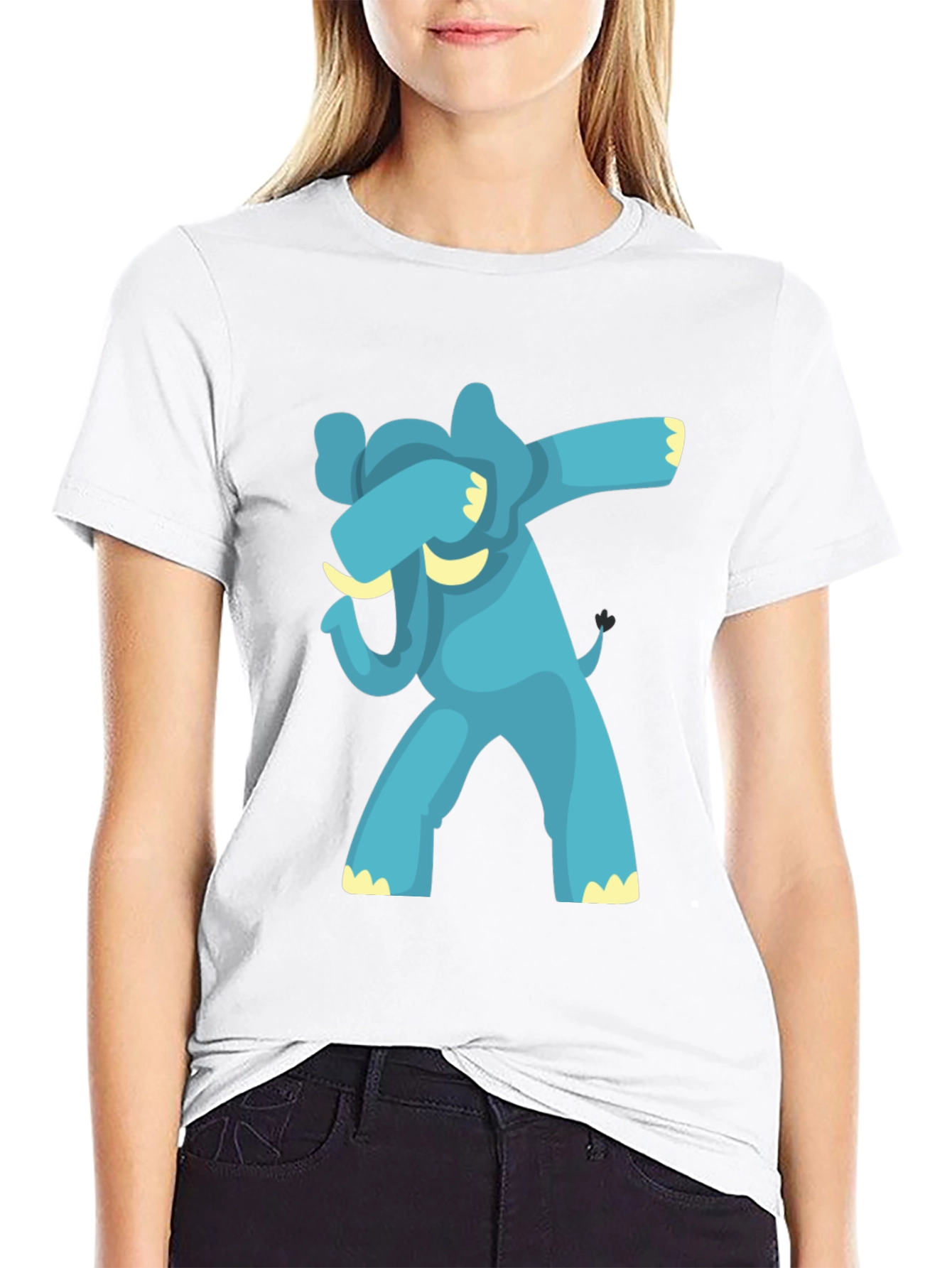 Dabbing Elephant Graphic Tee - Black