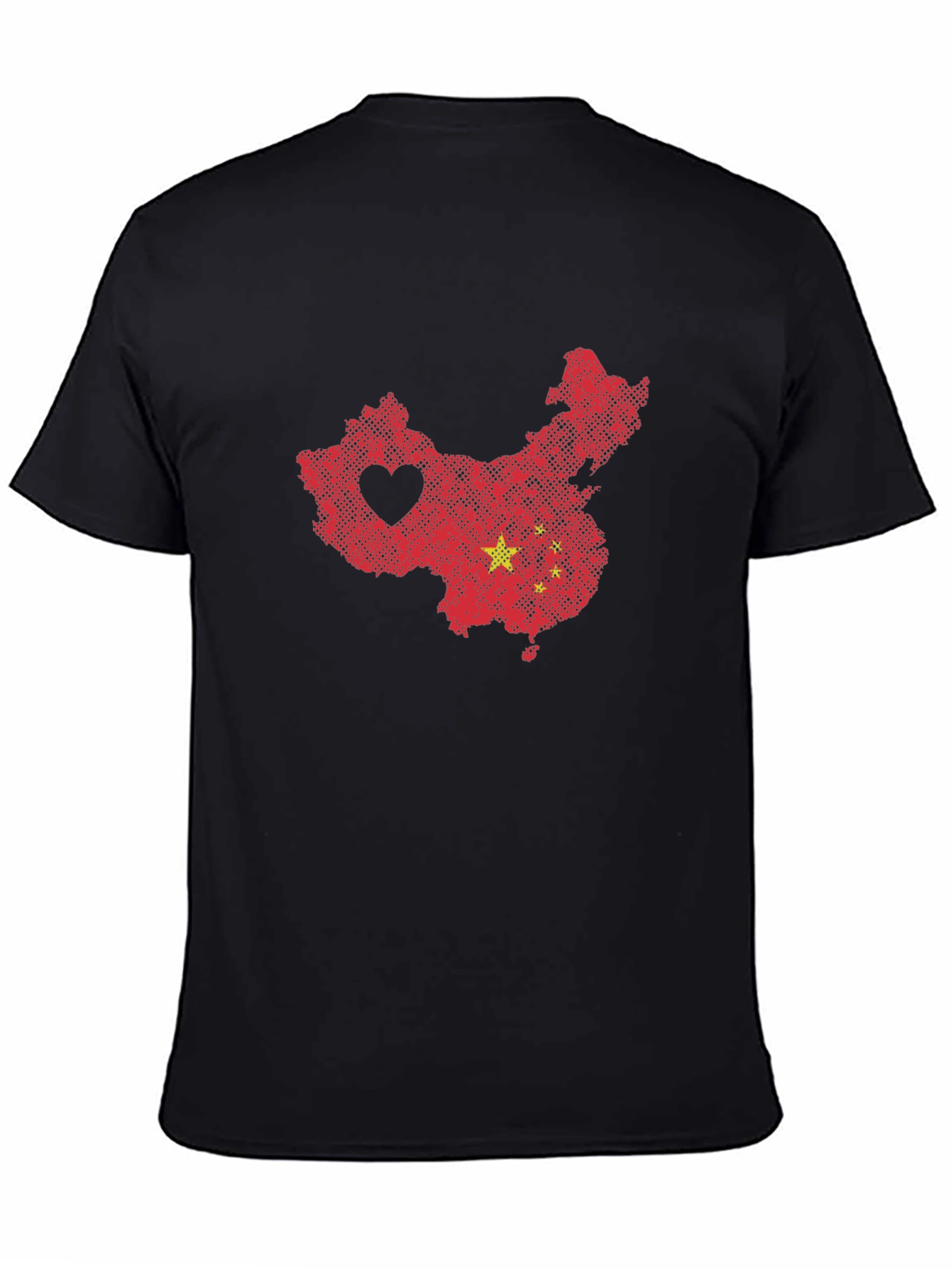 China Map Heart Graphic Tee - Novelty T-Shirt