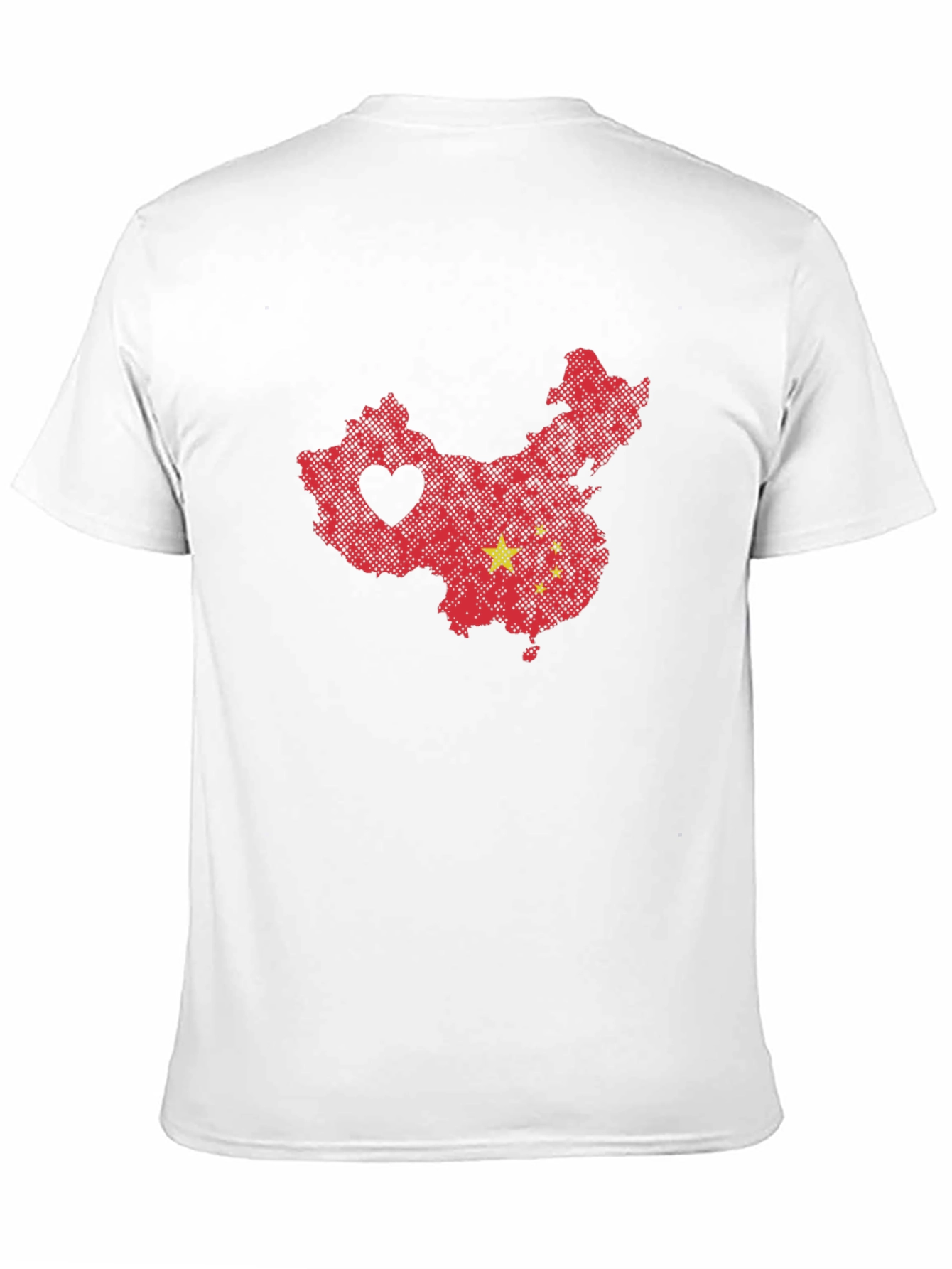 China Map Heart Graphic Tee - Novelty T-Shirt