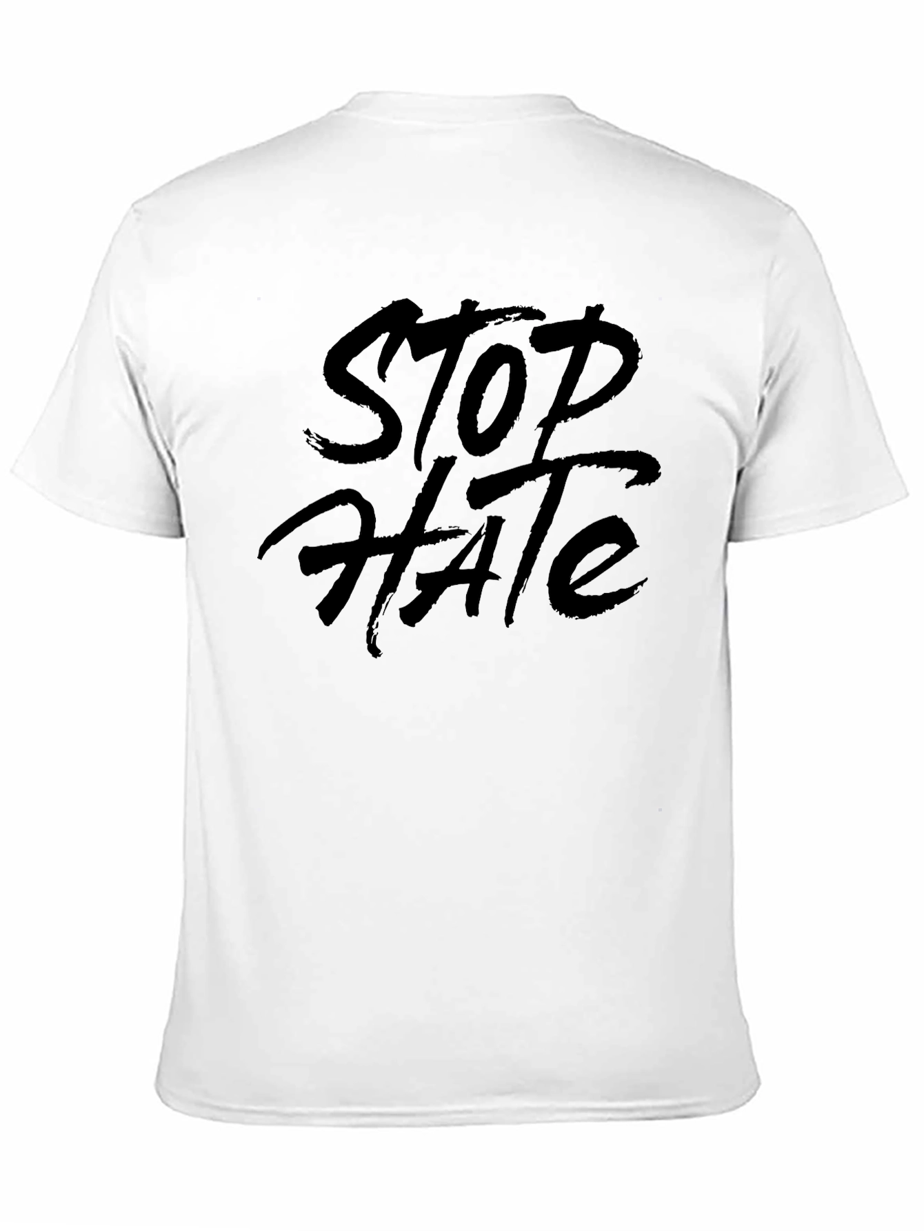 Stop Hate Black Crew Neck T-Shirt