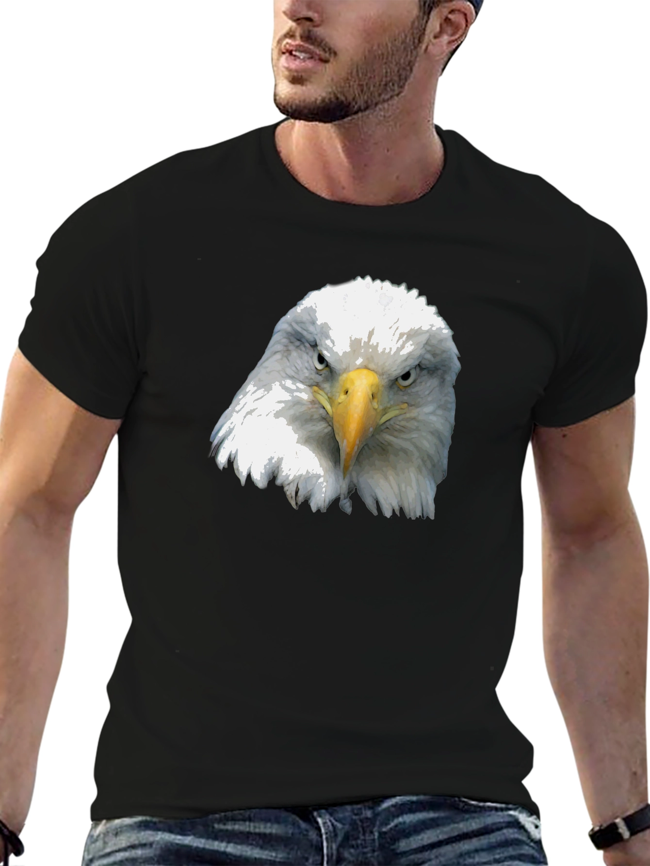 Eagle Graphic Black T-Shirt - Patriotic Style