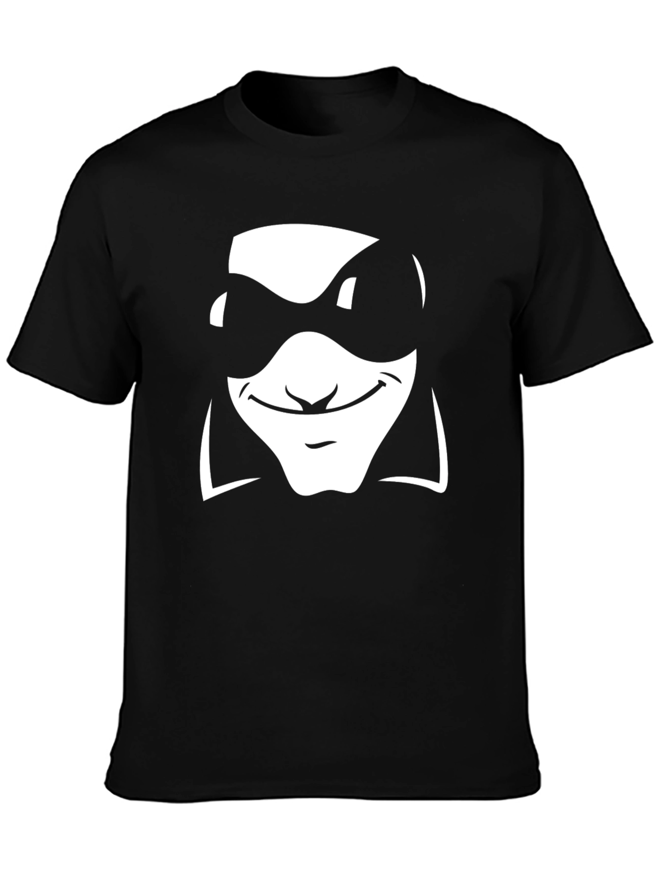 Cool Character Graphic Tee - Black Cotton Blend