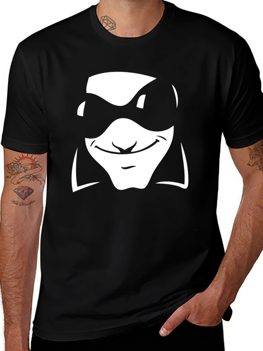 Cool Character Graphic Tee - Black Cotton Blend
