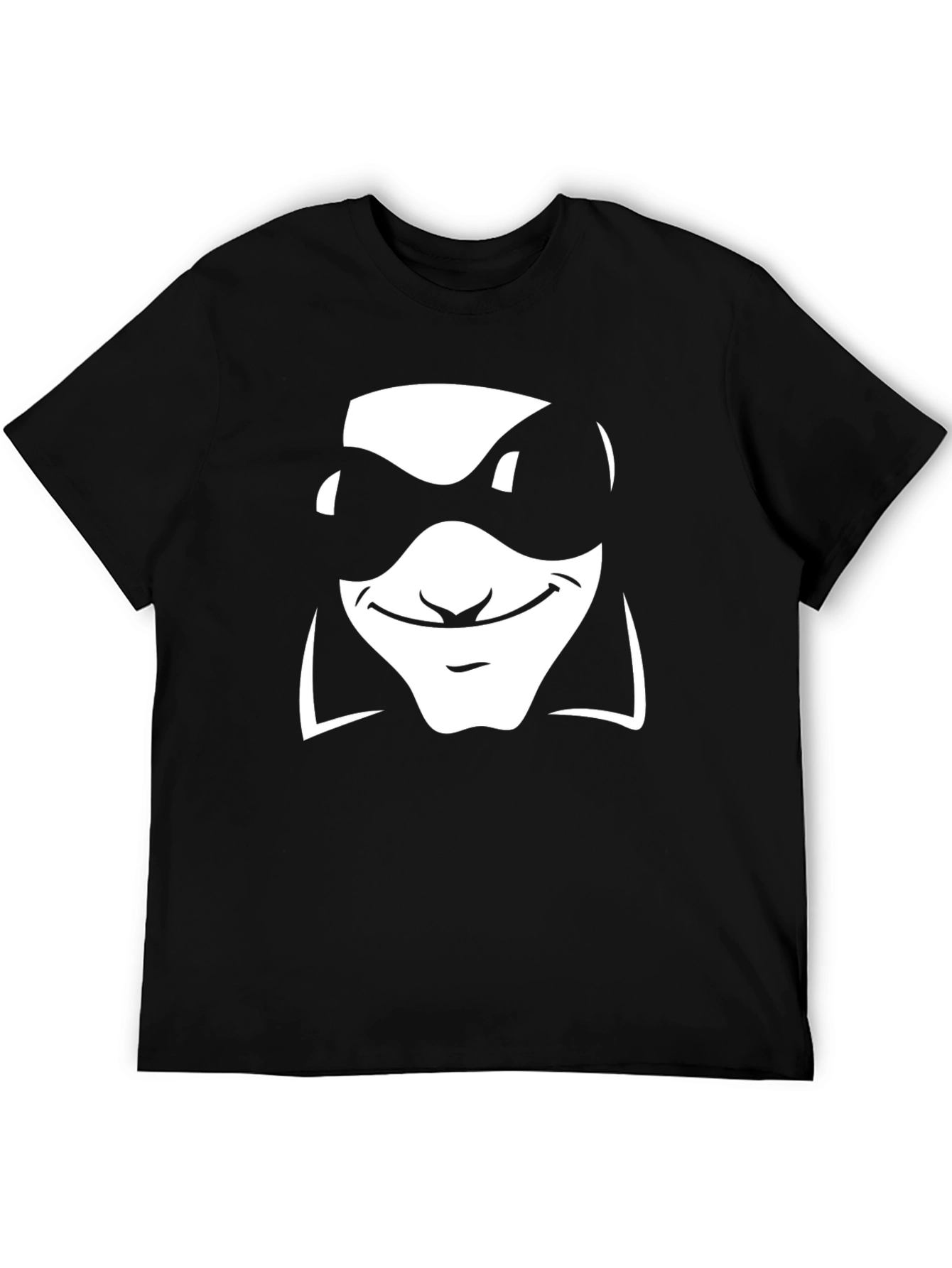 Cool Character Graphic Tee - Black Cotton Blend