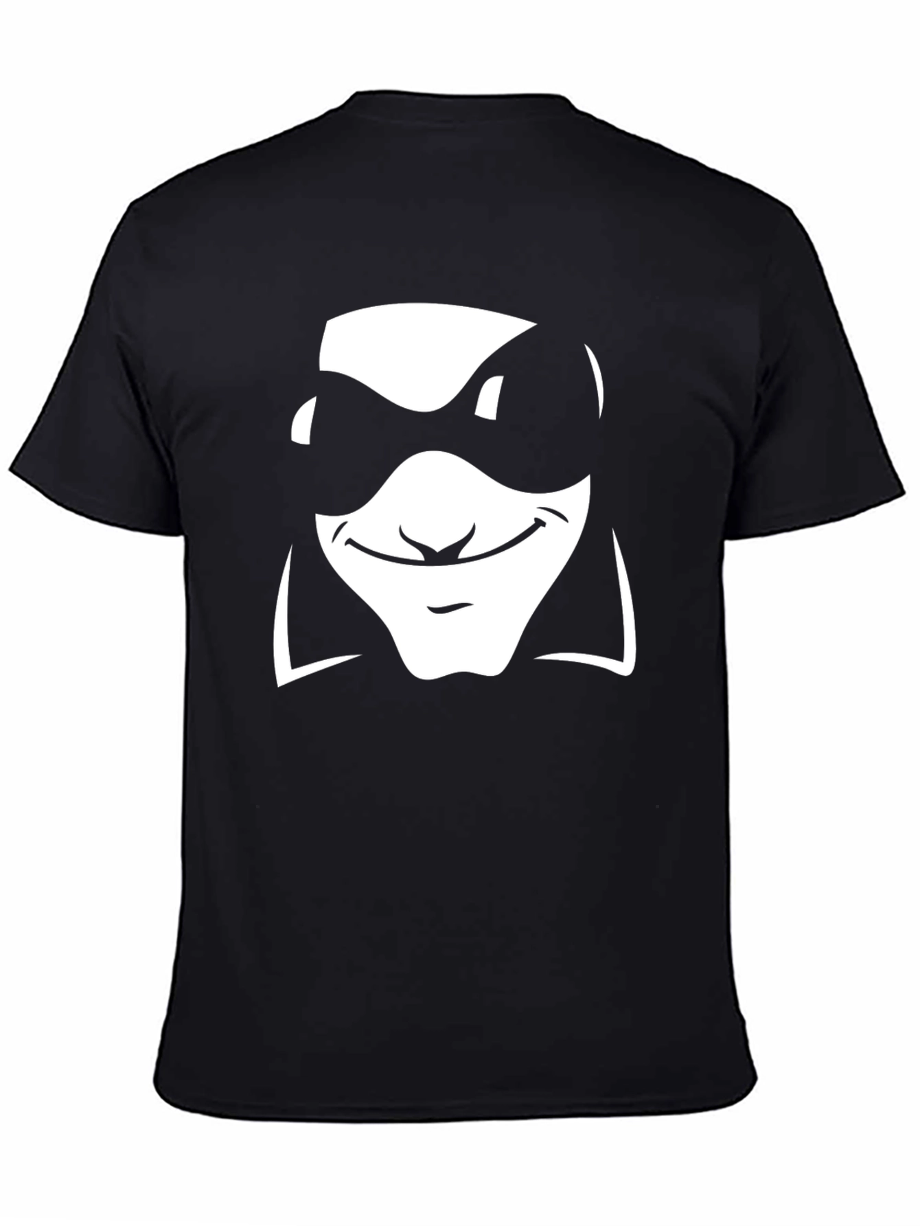 Cool Character Graphic Tee - Black Cotton Blend