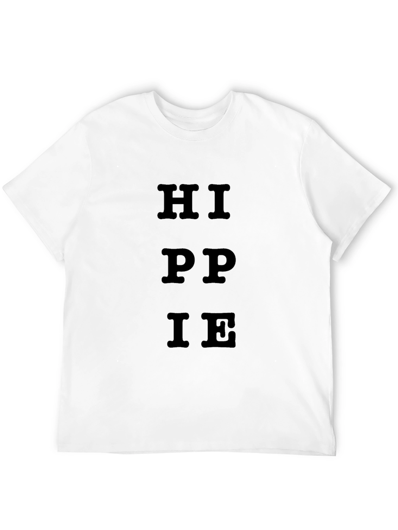 Hippie Graphic Black Cotton T-Shirt