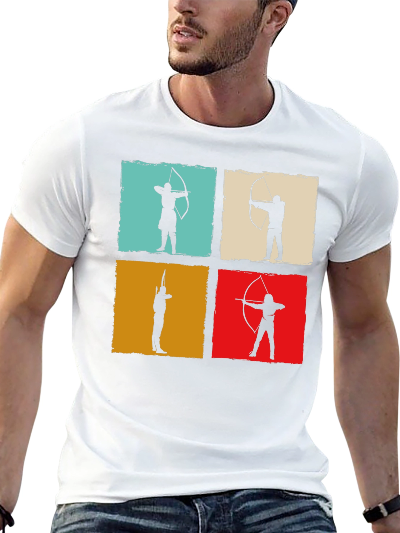 Archery Silhouette Graphic Tee - Black T-Shirt