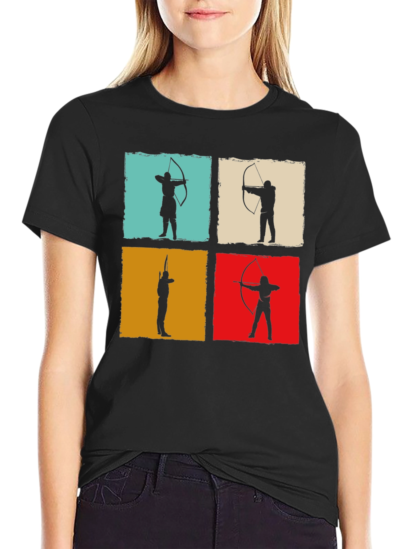 Archery Silhouette Graphic Tee - Black T-Shirt