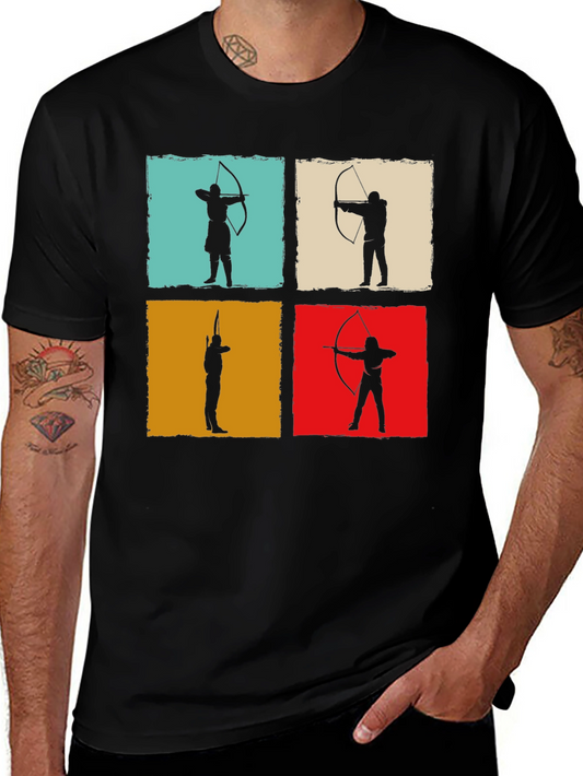 Archery Silhouette Graphic Tee - Black T-Shirt