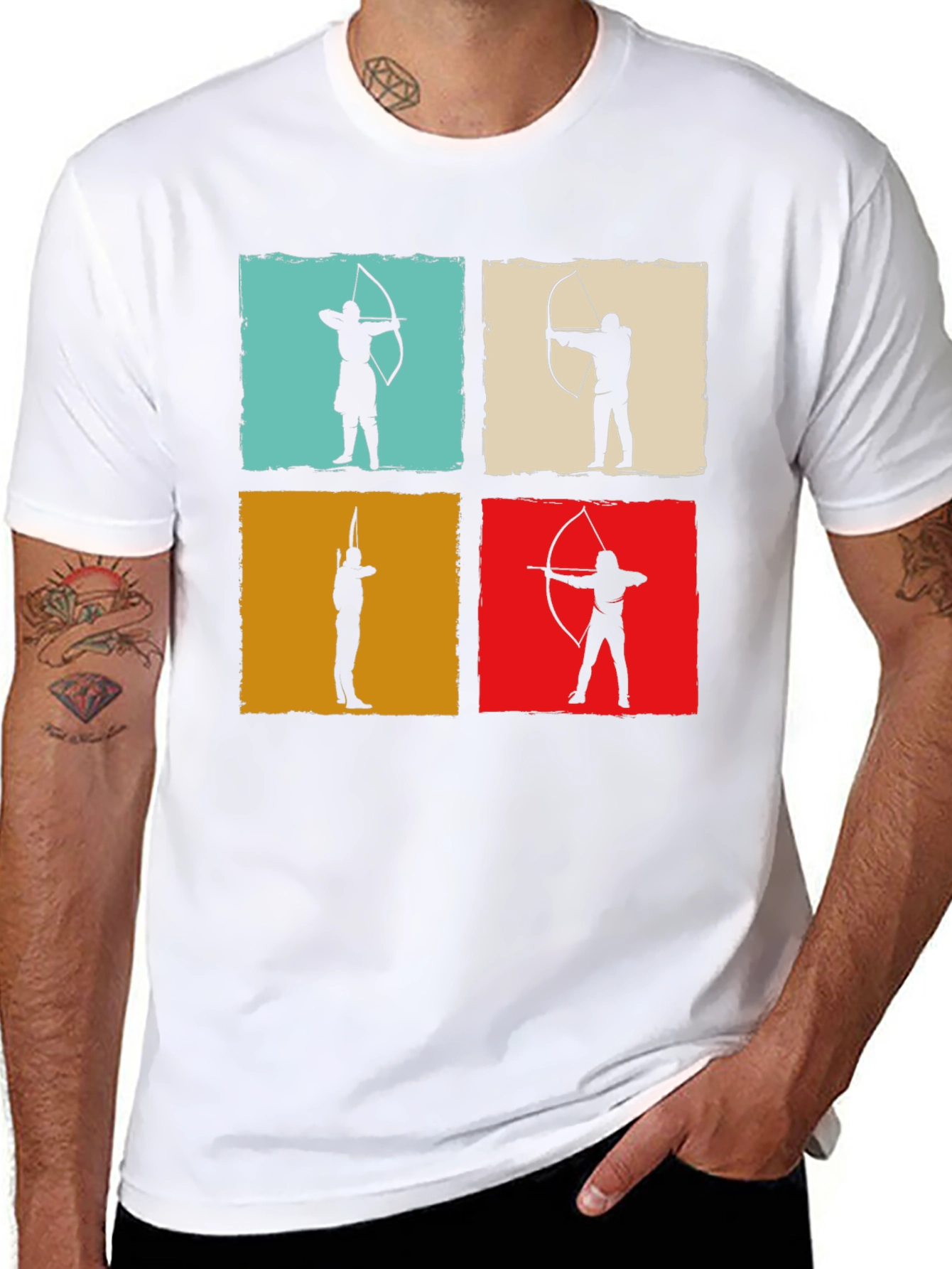 Archery Silhouette Graphic Tee - Black T-Shirt