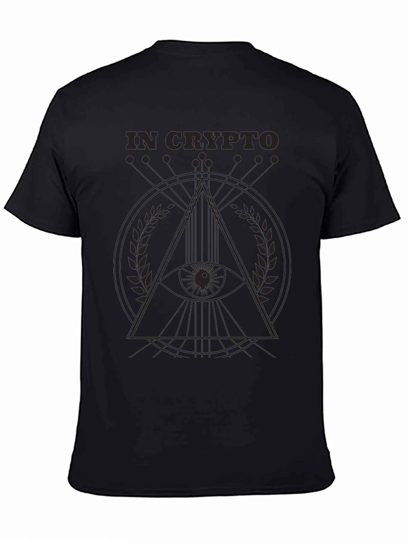 In Crypto Mens Black Graphic T-Shirt