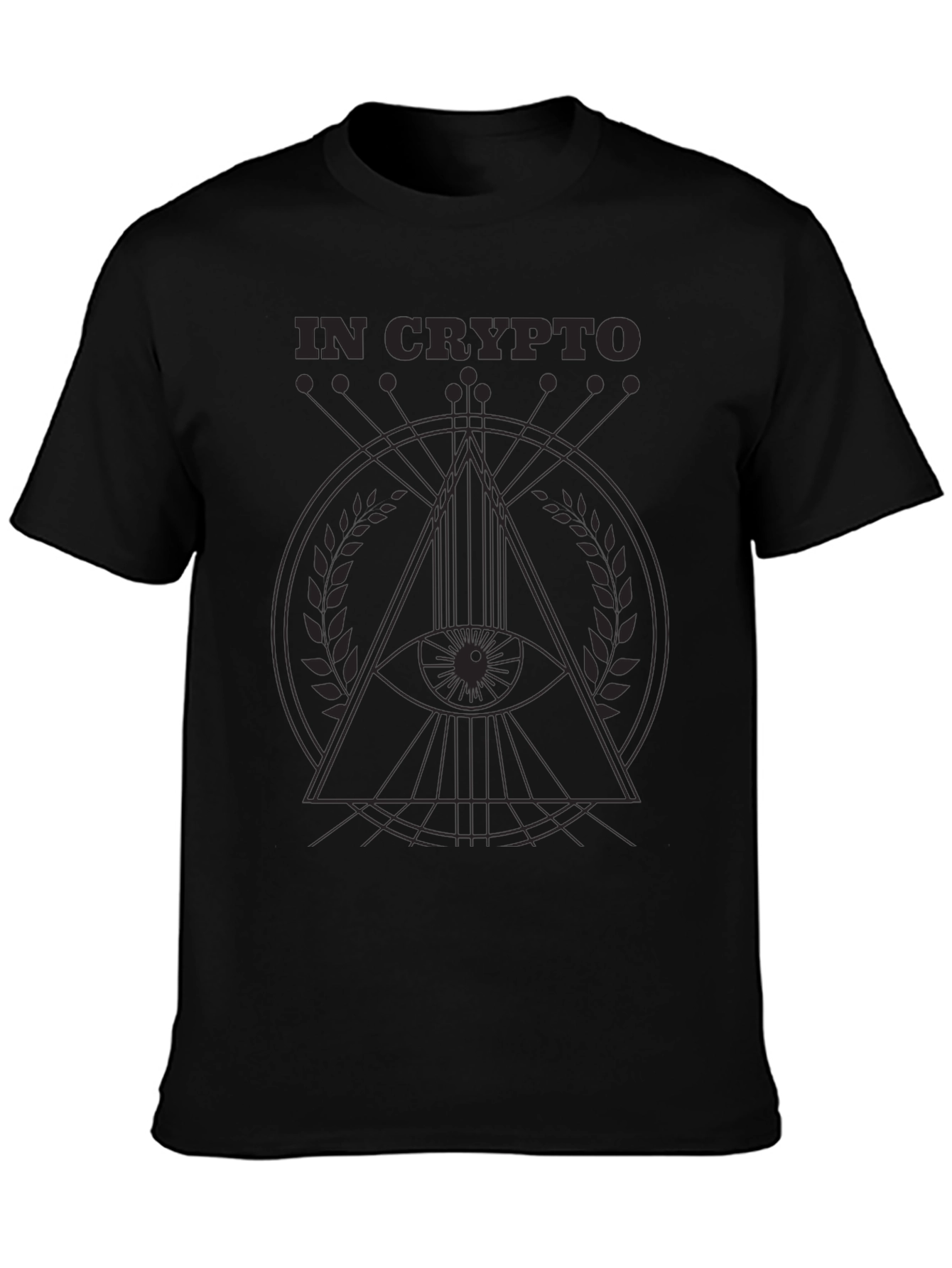 In Crypto Mens Black Graphic T-Shirt