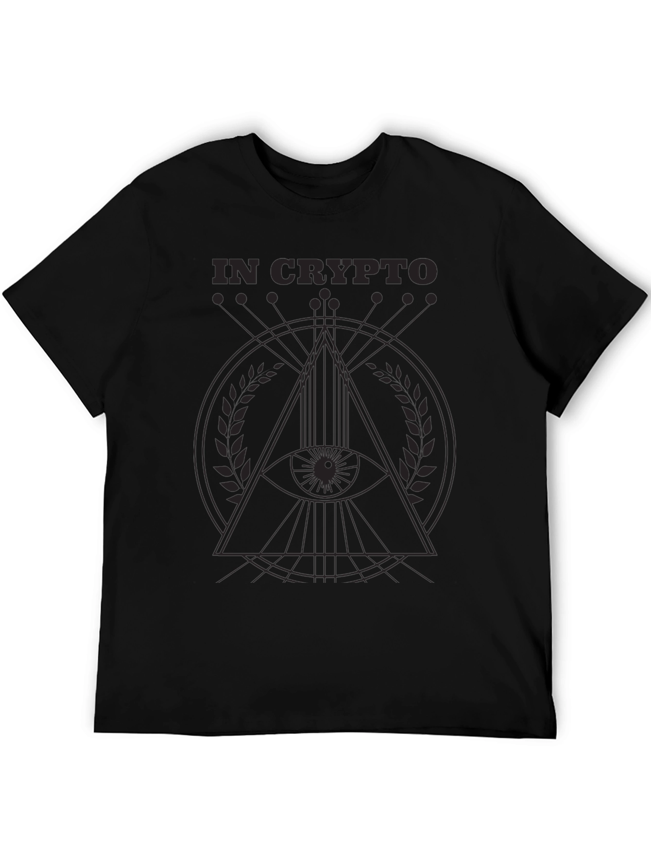 In Crypto Mens Black Graphic T-Shirt