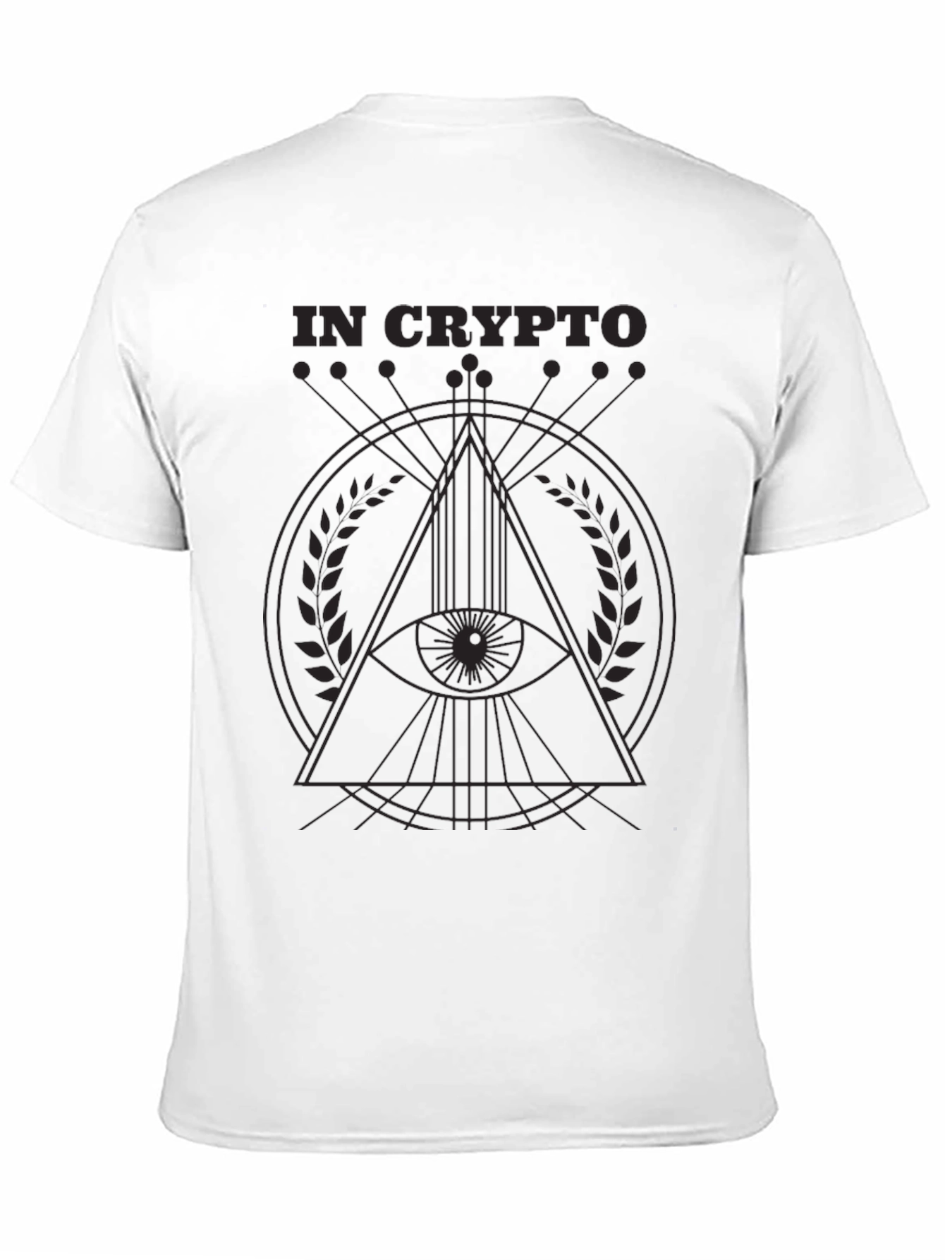 In Crypto Mens Black Graphic T-Shirt