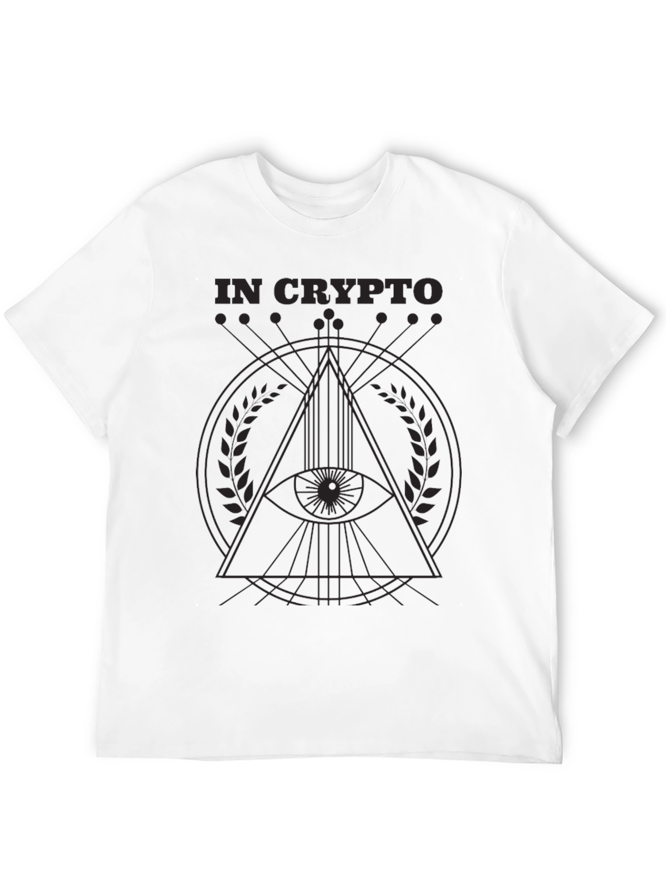 In Crypto Mens Black Graphic T-Shirt