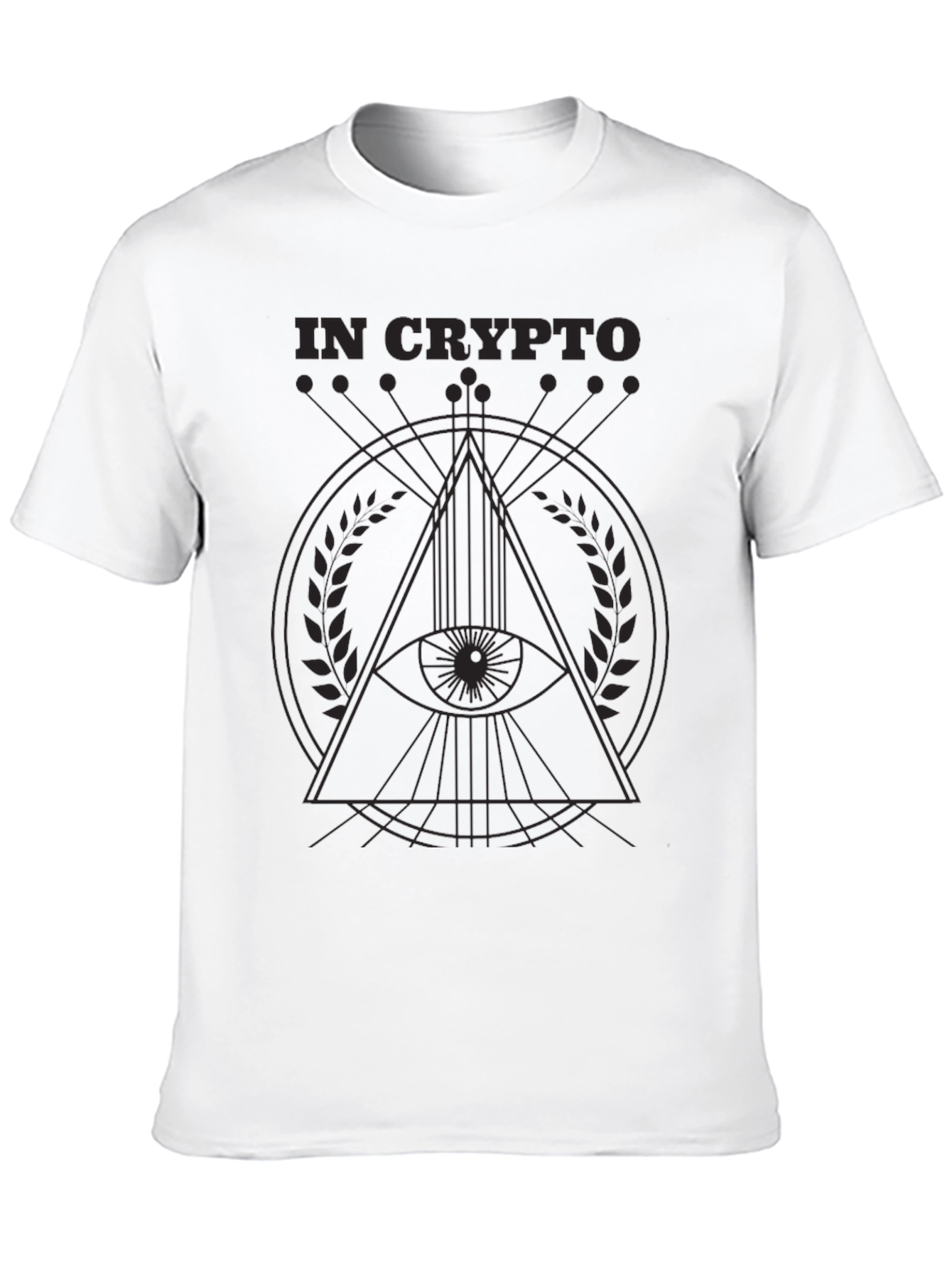 In Crypto Mens Black Graphic T-Shirt