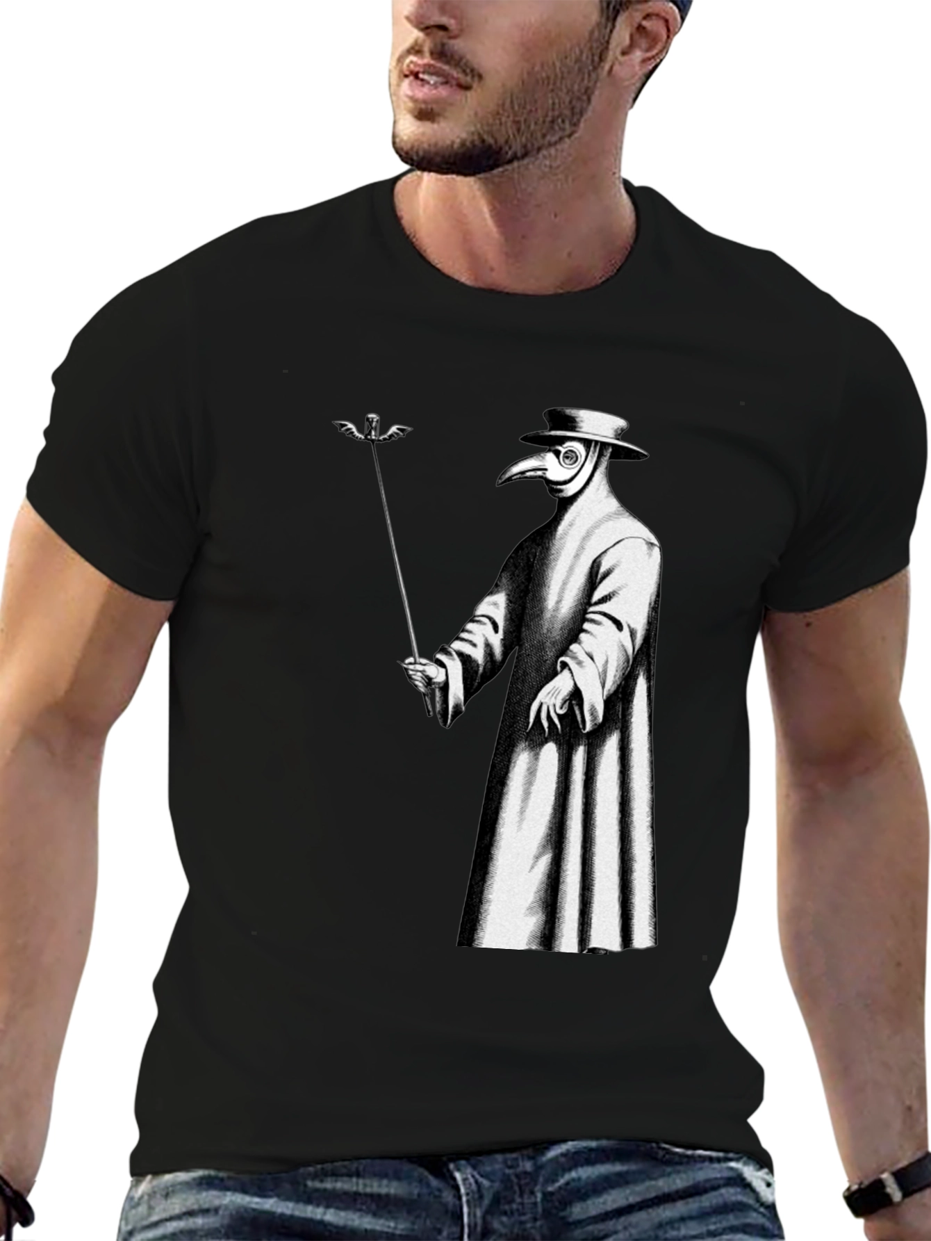 Plague Doctor Graphic T-Shirt - Unique Gothic Style