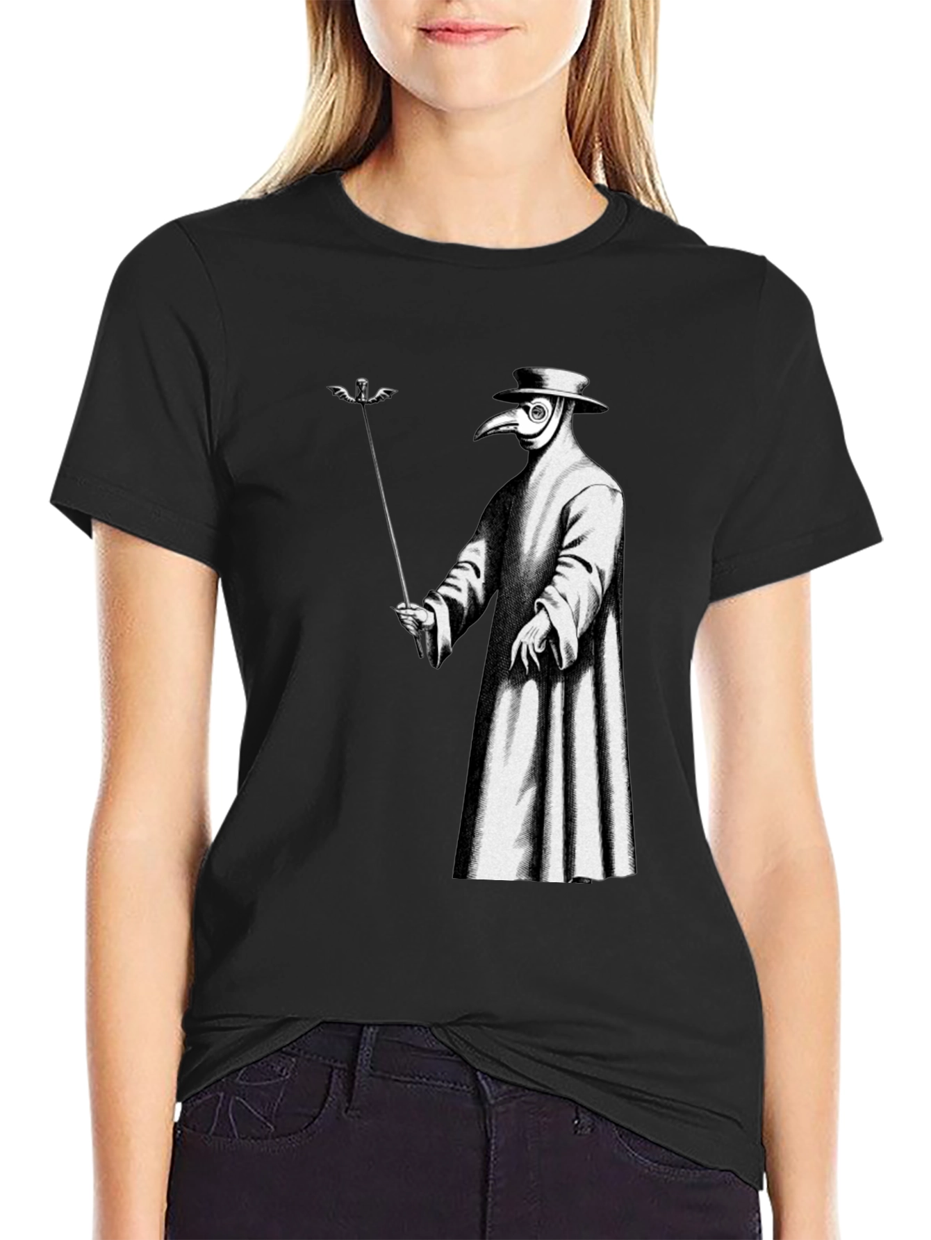 Plague Doctor Graphic T-Shirt - Unique Gothic Style