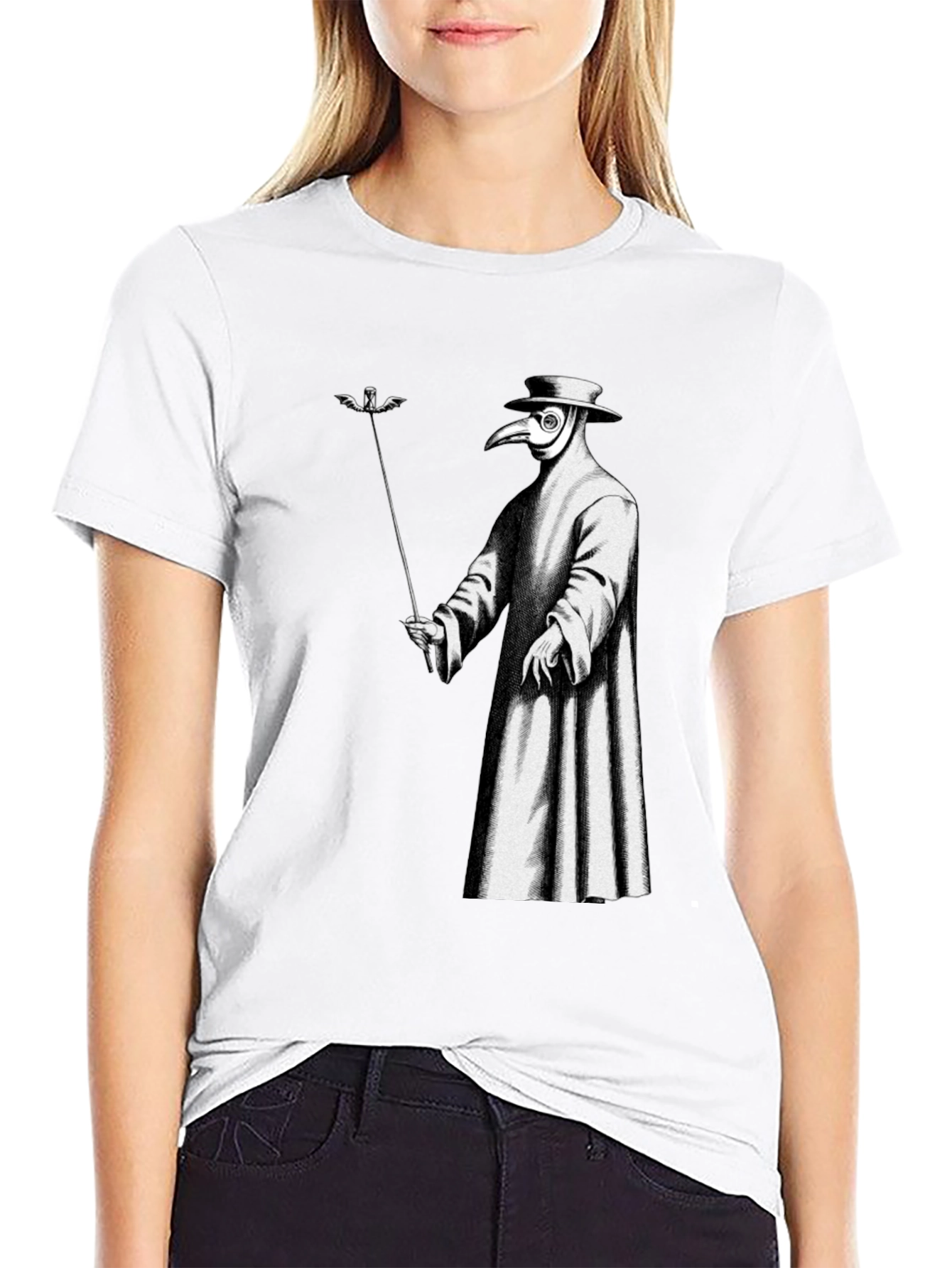 Plague Doctor Graphic T-Shirt - Unique Gothic Style