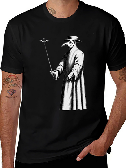 Plague Doctor Graphic T-Shirt - Unique Gothic Style