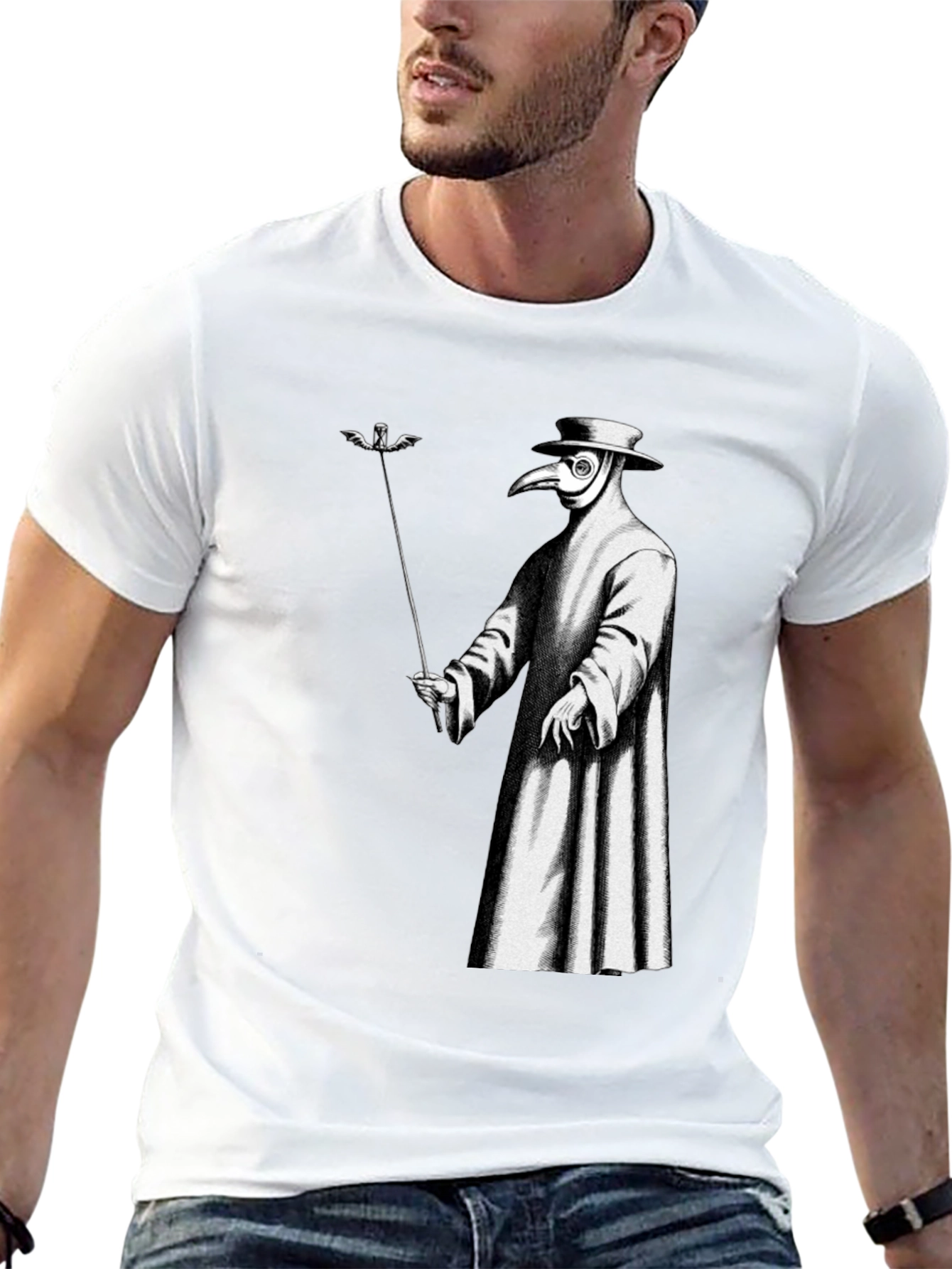 Plague Doctor Graphic T-Shirt - Unique Gothic Style