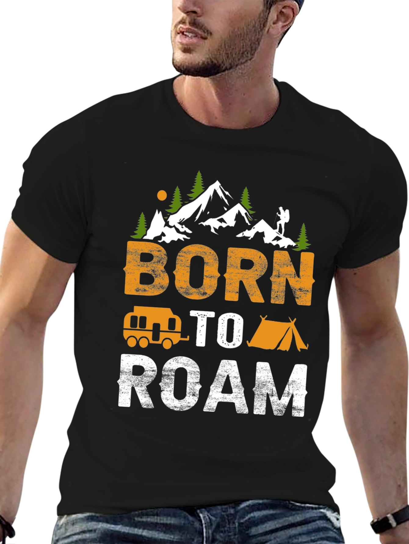 Born To Roam Camping Adventure Tee