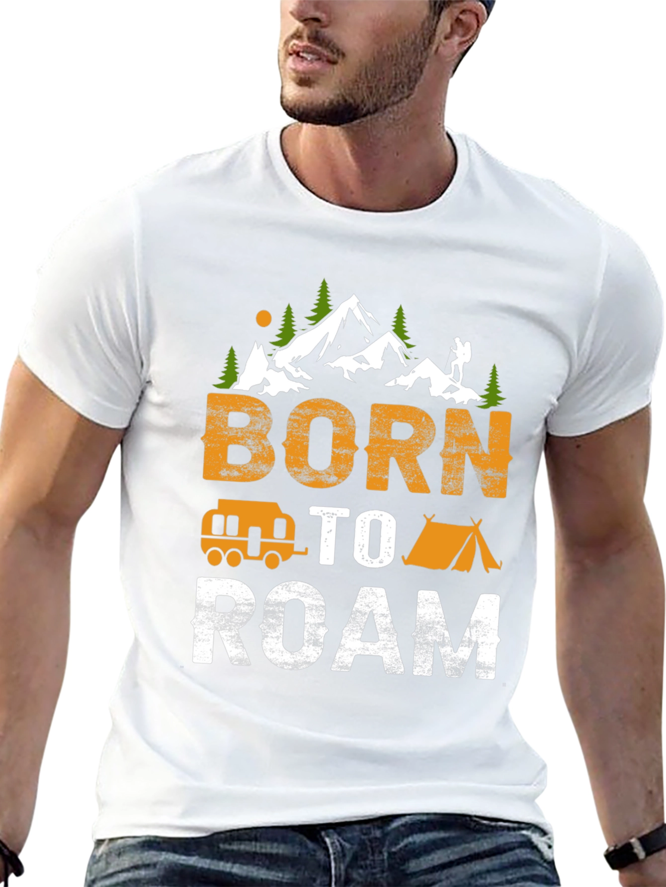Born To Roam Camping Adventure Tee