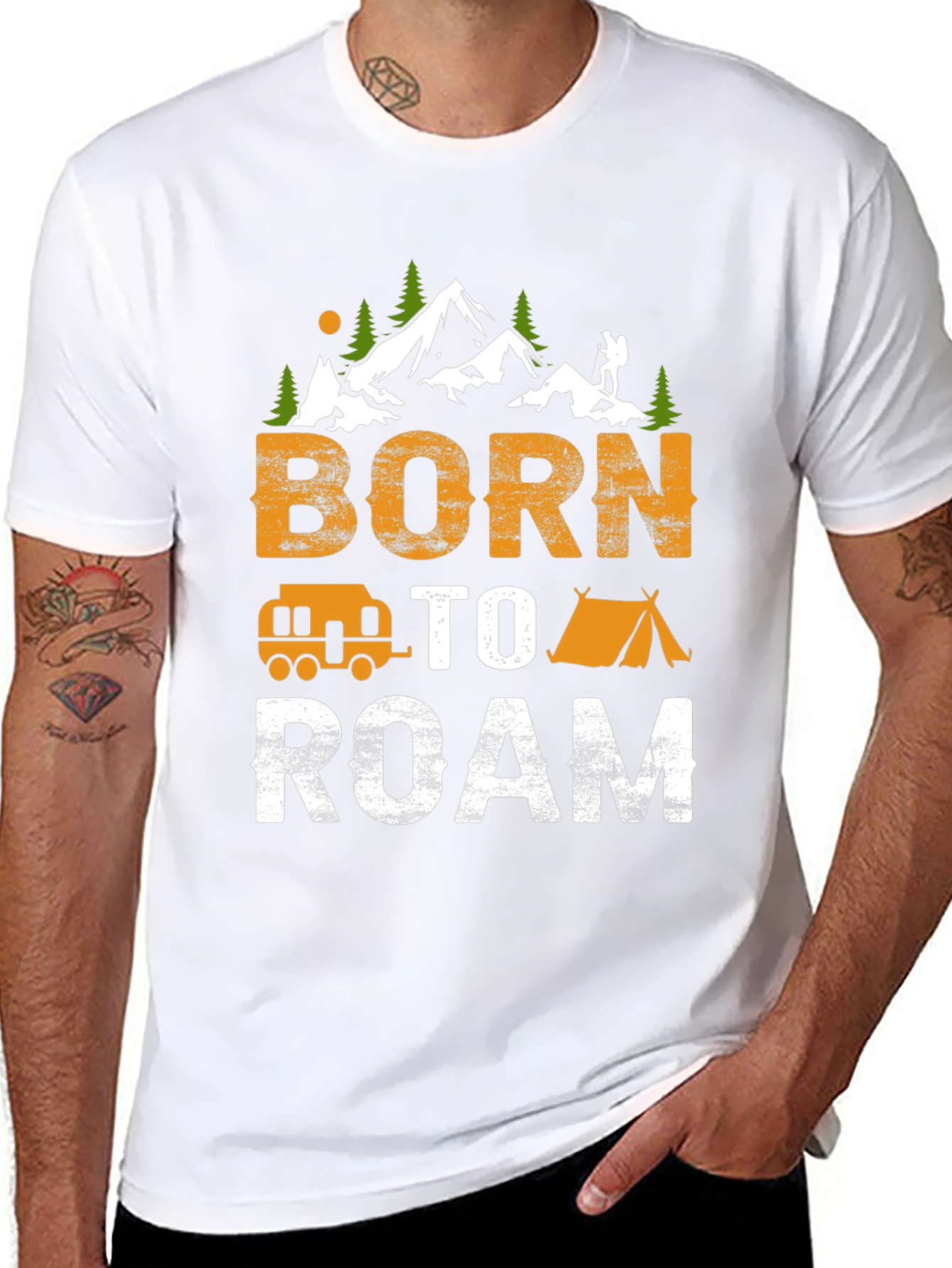 Born To Roam Camping Adventure Tee
