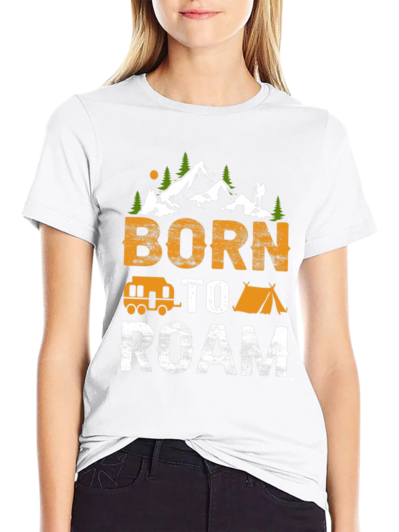 Born To Roam Camping Adventure Tee
