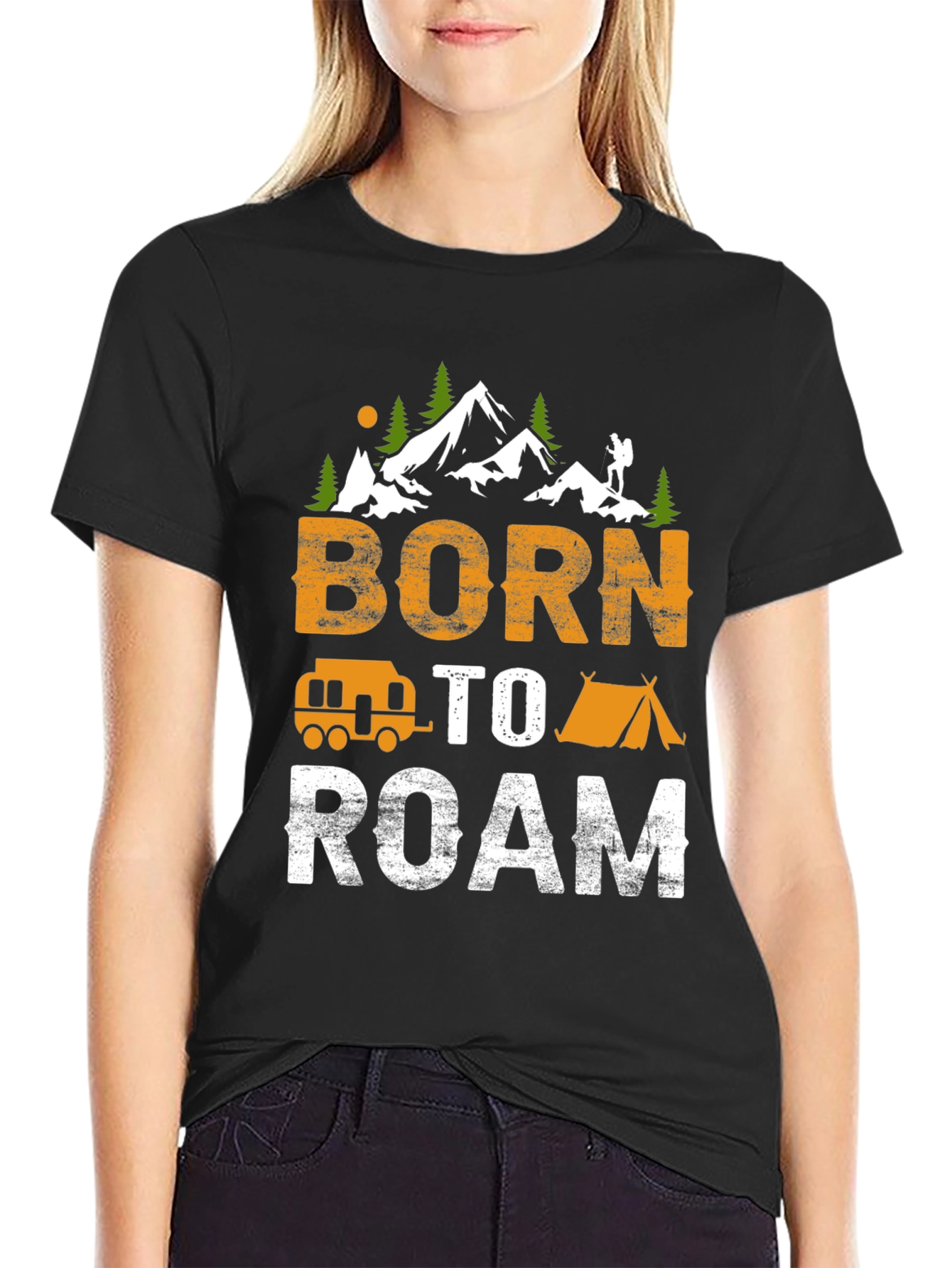 Born To Roam Camping Adventure Tee