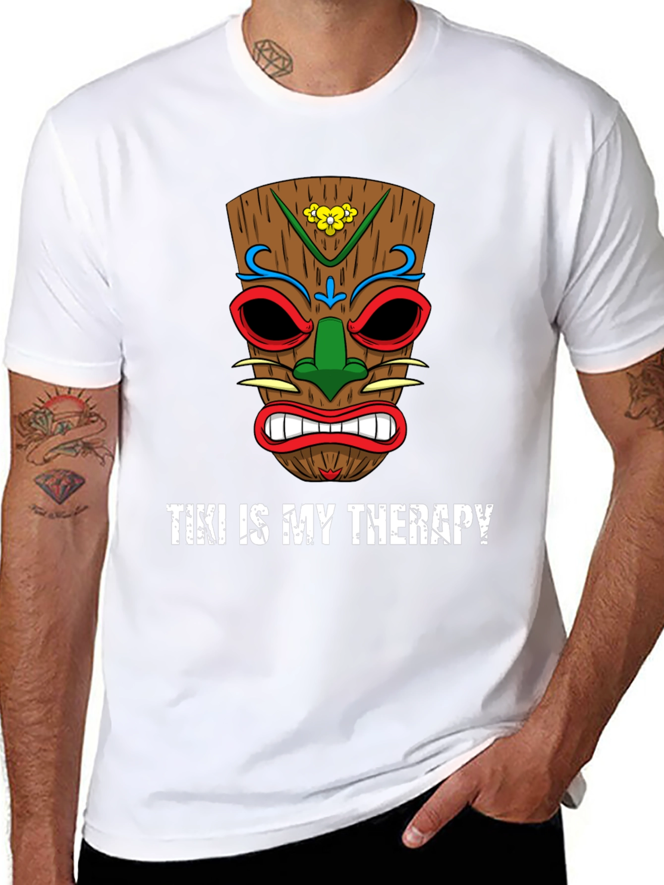Tiki Is My Therapy T-Shirt Novelty Graphic Tee