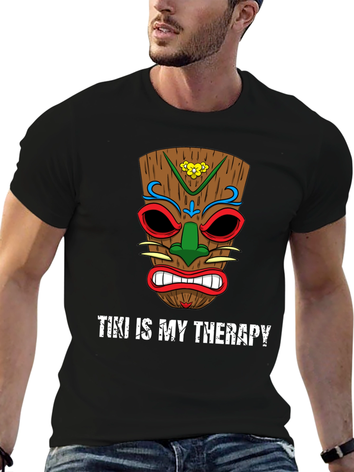 Tiki Is My Therapy T-Shirt Novelty Graphic Tee