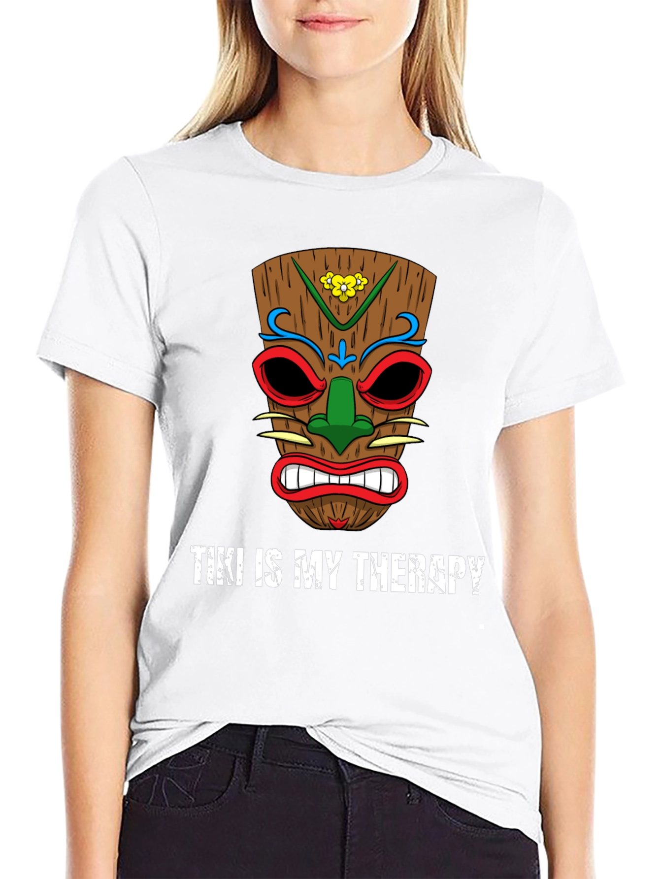 Tiki Is My Therapy T-Shirt Novelty Graphic Tee