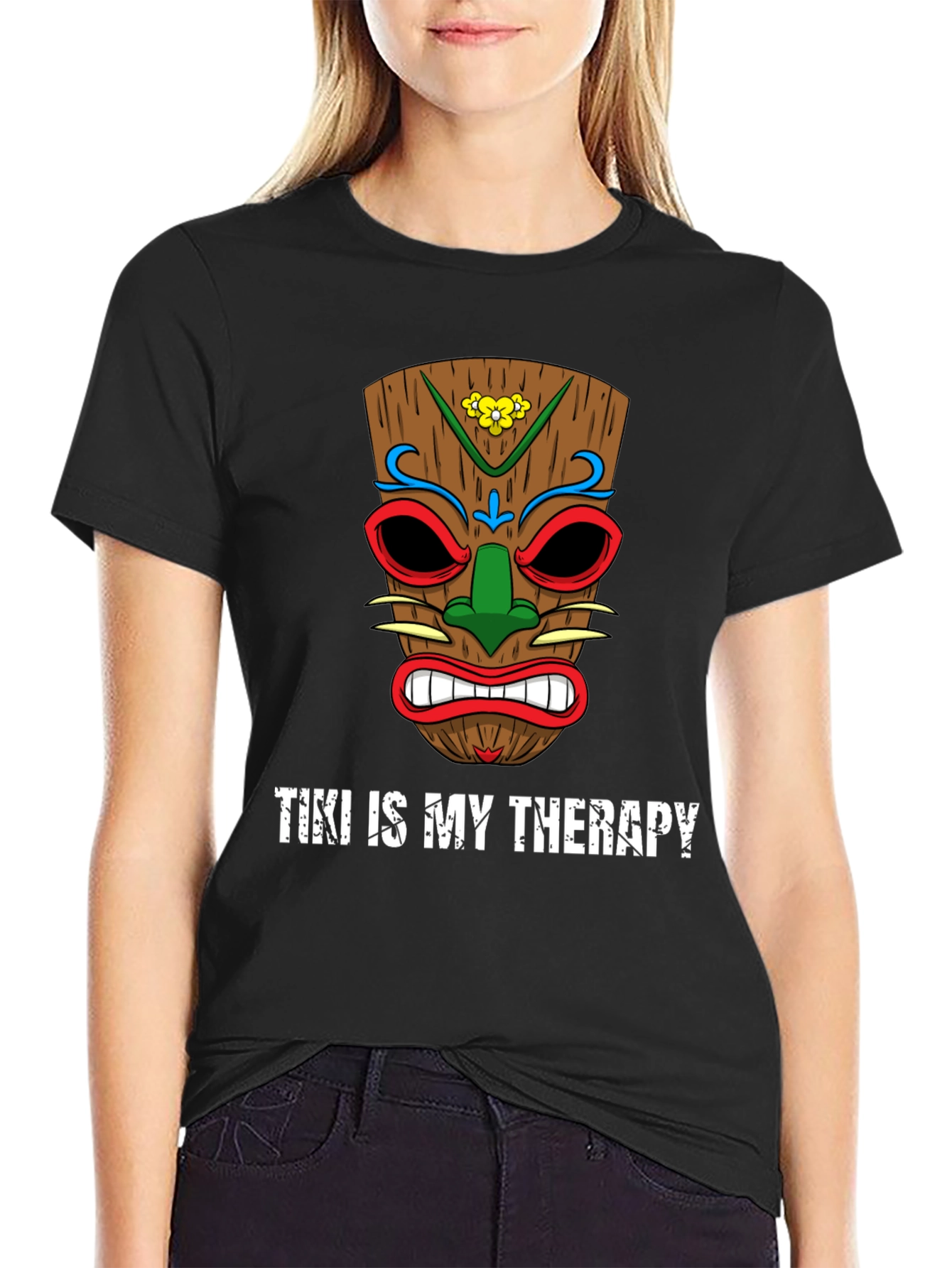 Tiki Is My Therapy T-Shirt Novelty Graphic Tee