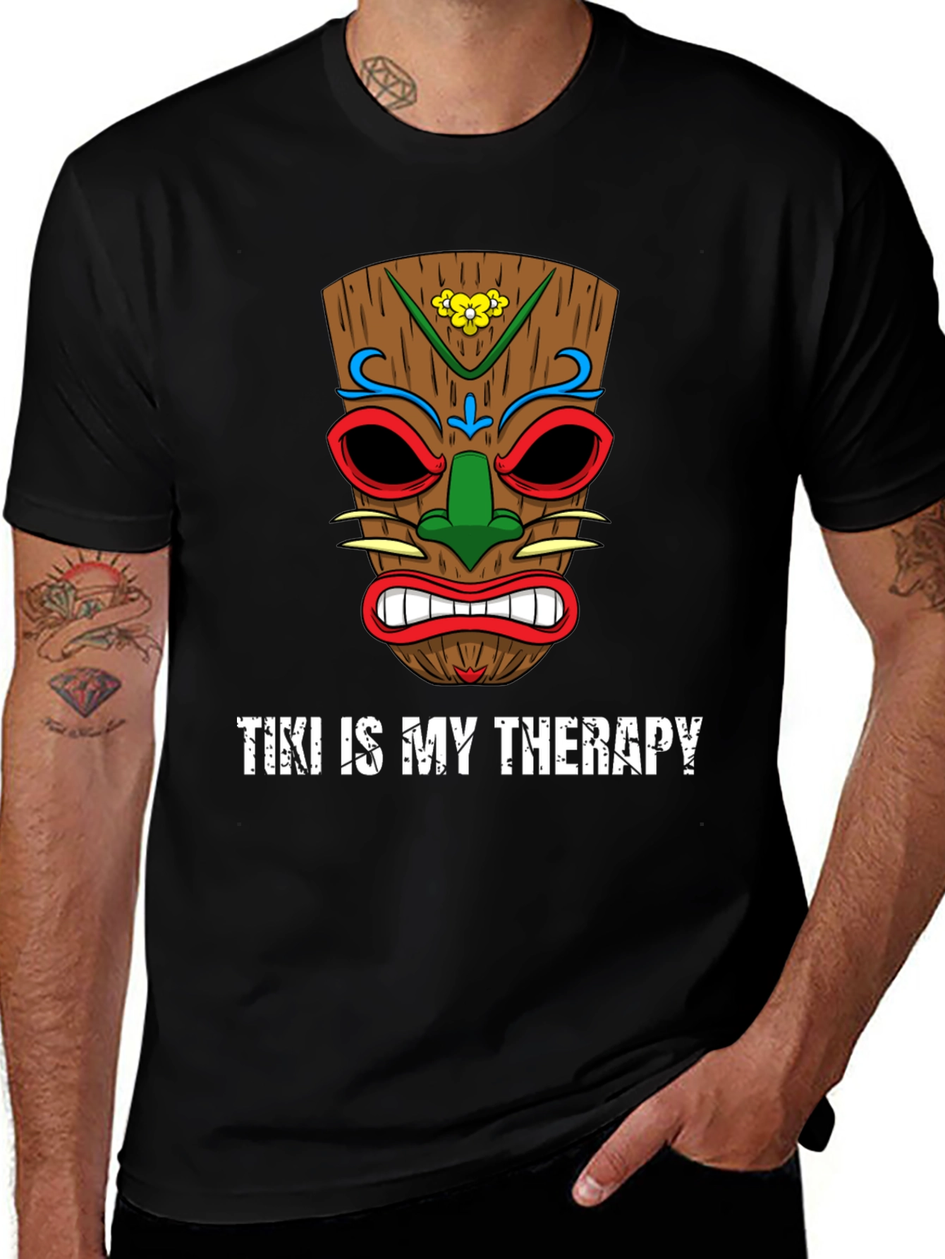 Tiki Is My Therapy T-Shirt Novelty Graphic Tee