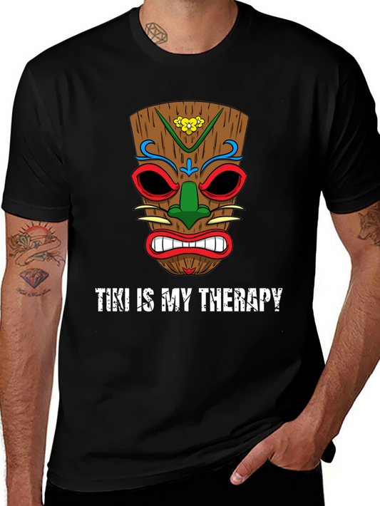 Tiki Is My Therapy T-Shirt Novelty Graphic Tee